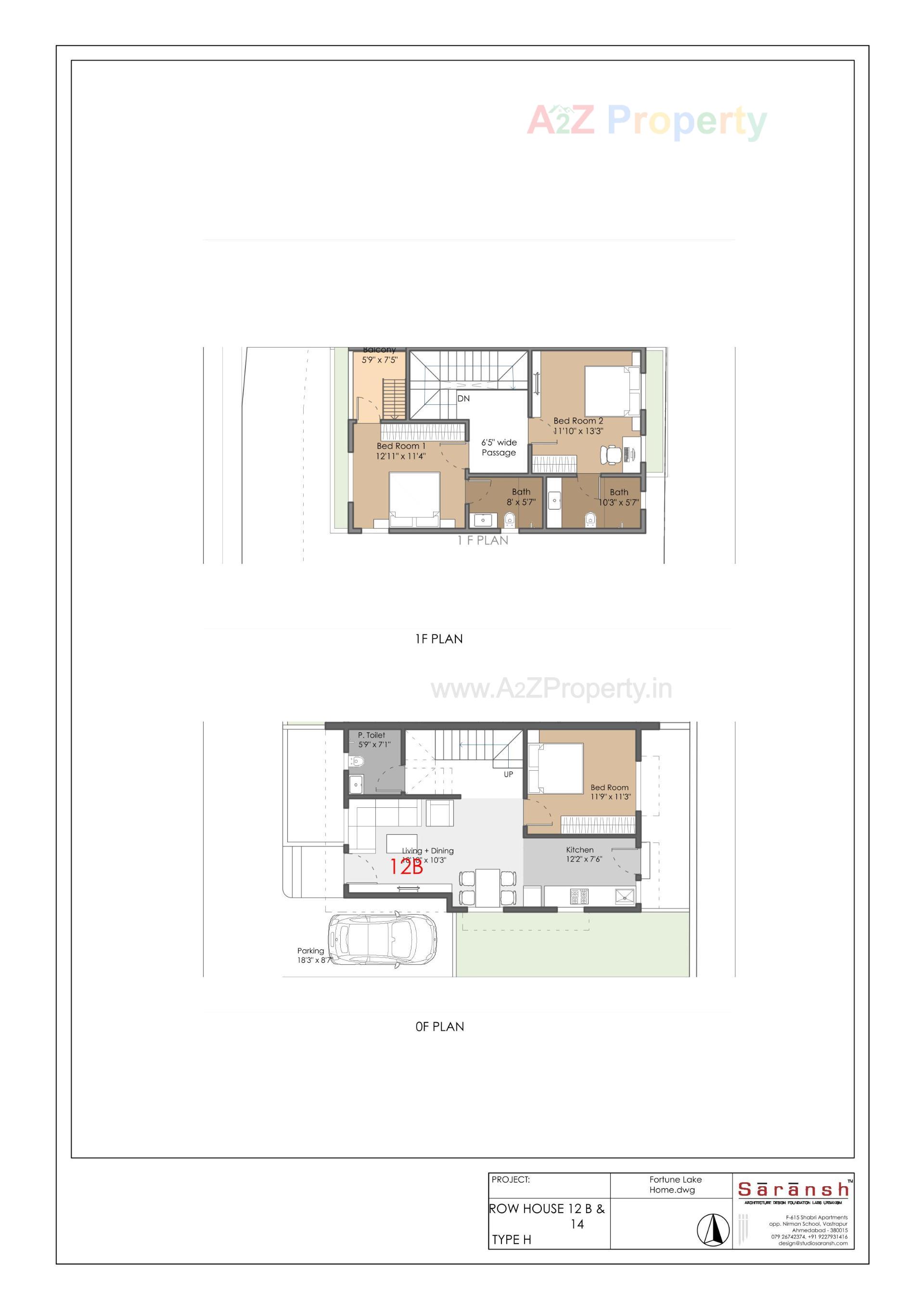 Layout of real estate project Fortune Lake Homes located at Umargam, Valsad, Gujarat