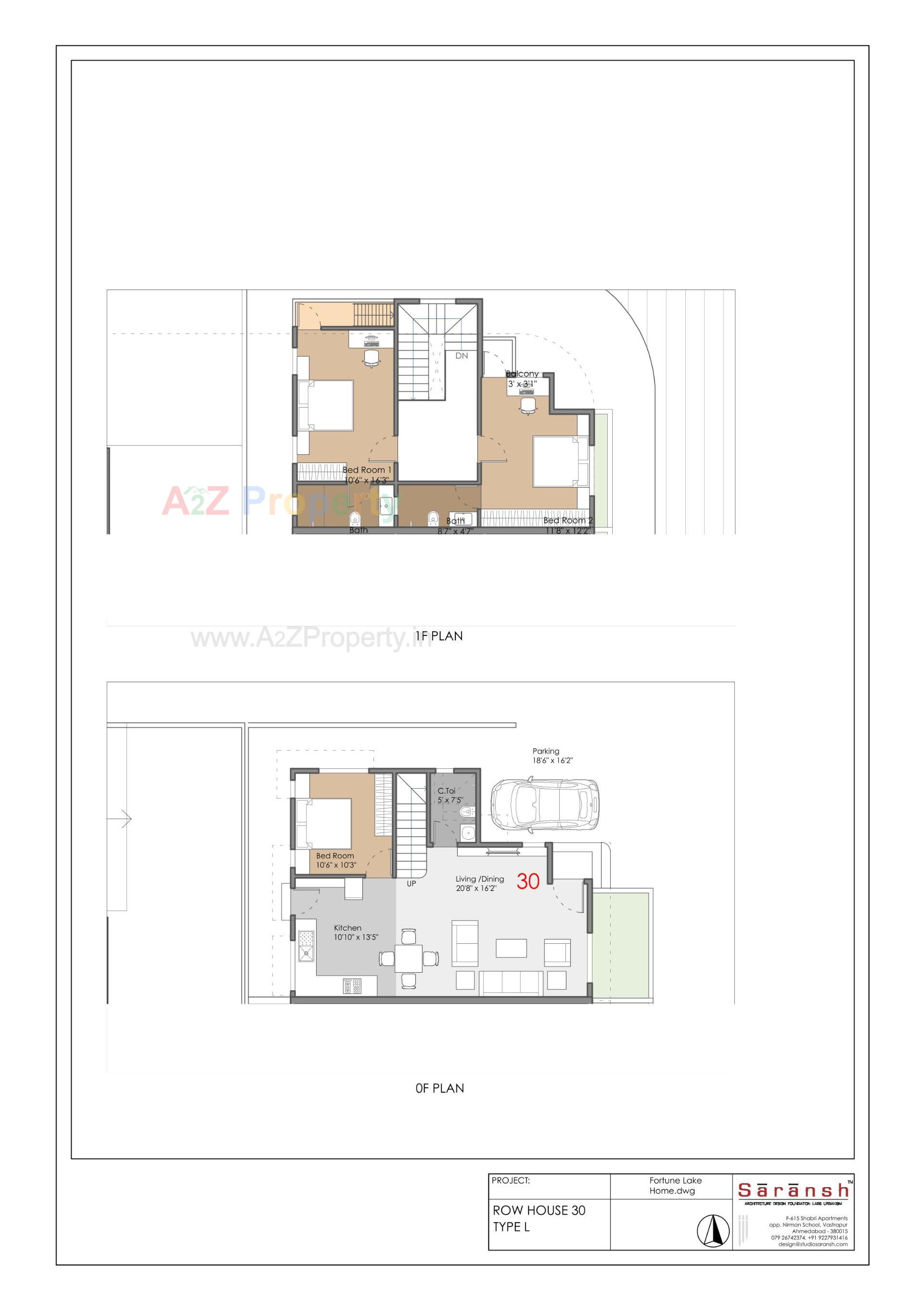 Layout of real estate project Fortune Lake Homes located at Umargam, Valsad, Gujarat