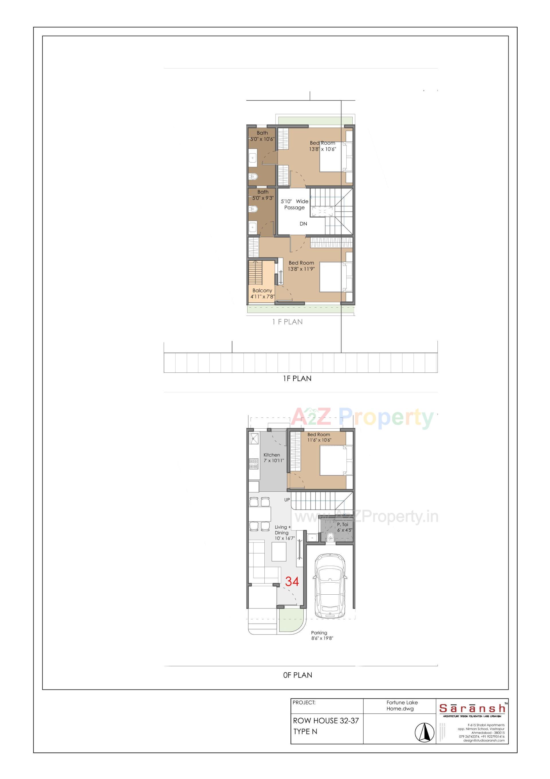 Layout of real estate project Fortune Lake Homes located at Umargam, Valsad, Gujarat
