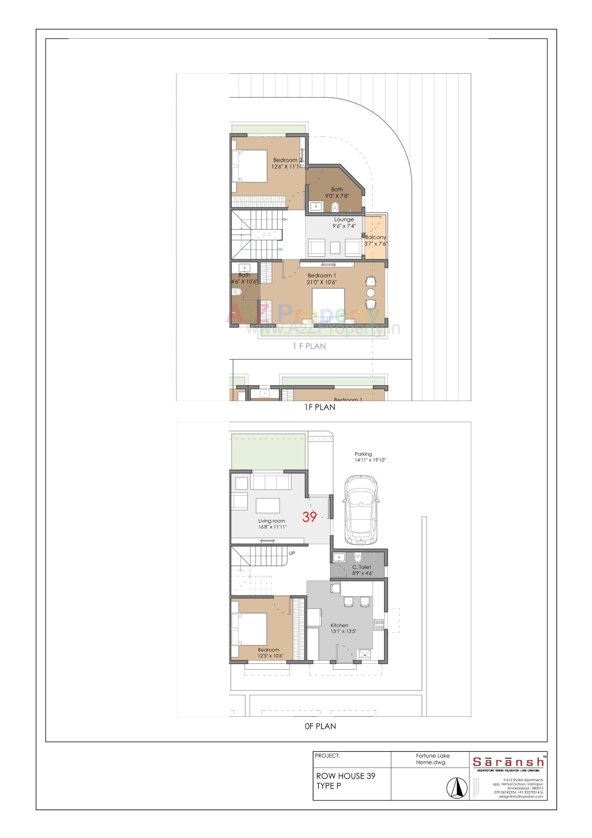 Layout of real estate project Fortune Lake Homes located at Umargam, Valsad, Gujarat