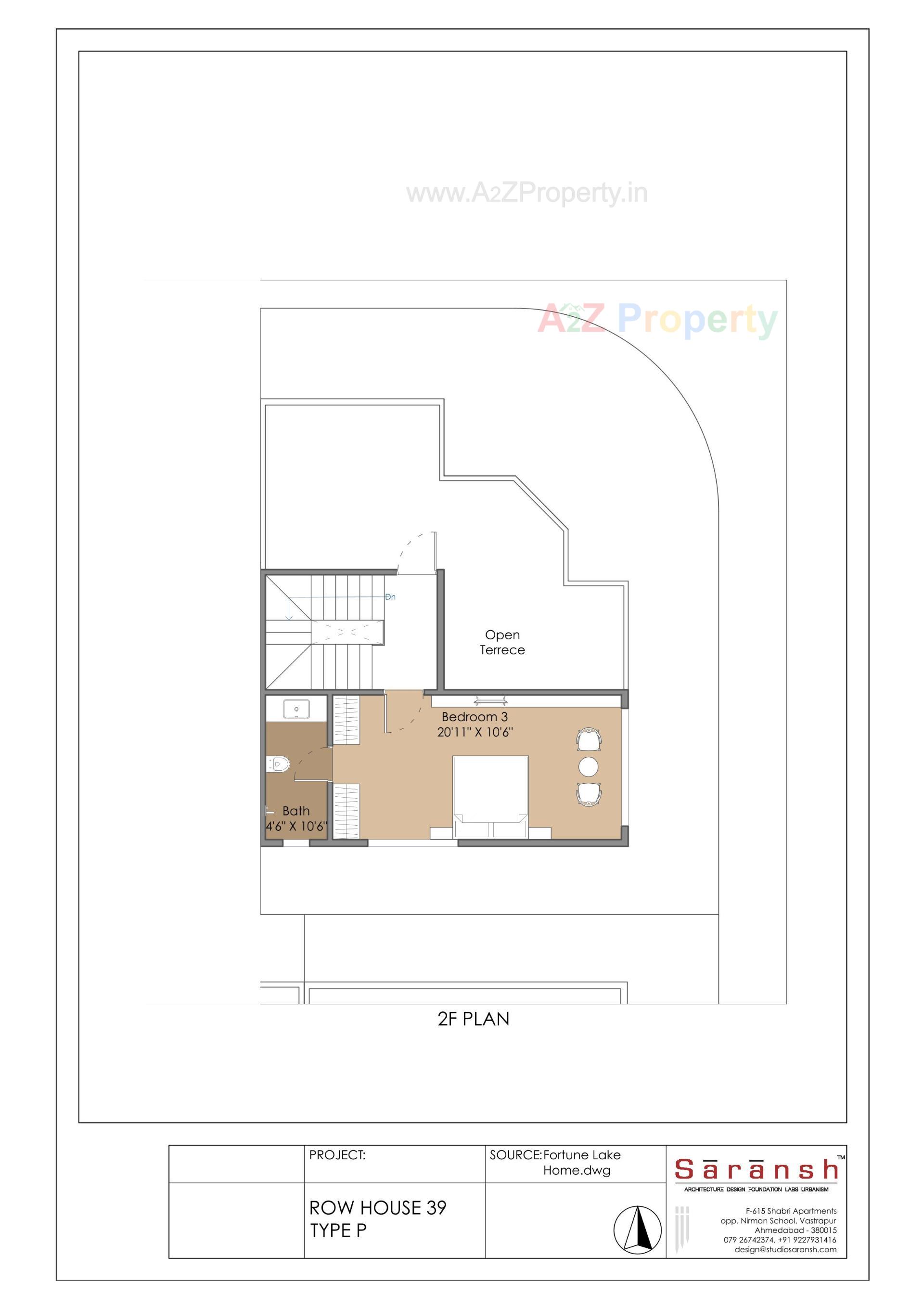 Layout of real estate project Fortune Lake Homes located at Umargam, Valsad, Gujarat