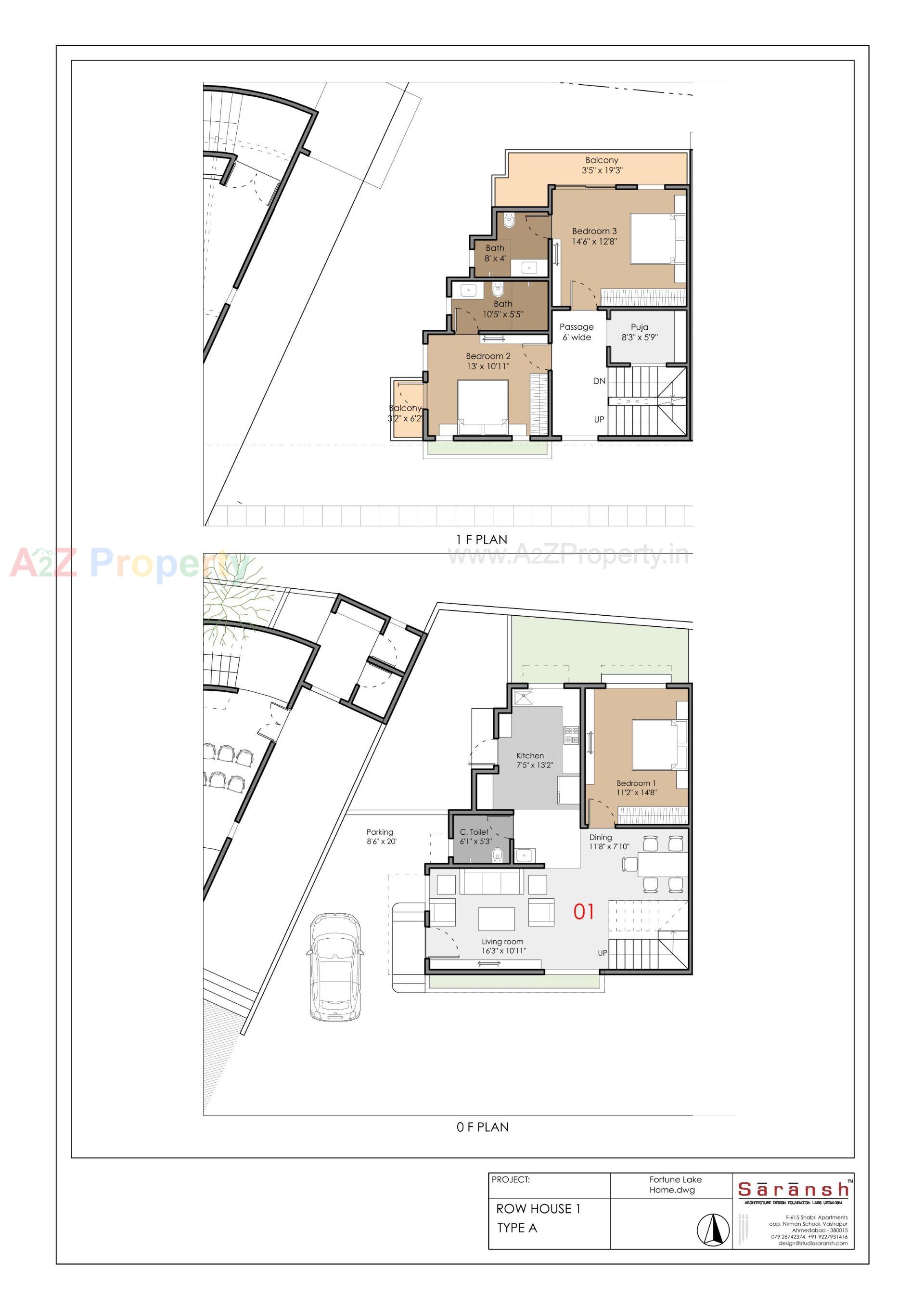 Layout of real estate project Fortune Lake Homes located at Umargam, Valsad, Gujarat