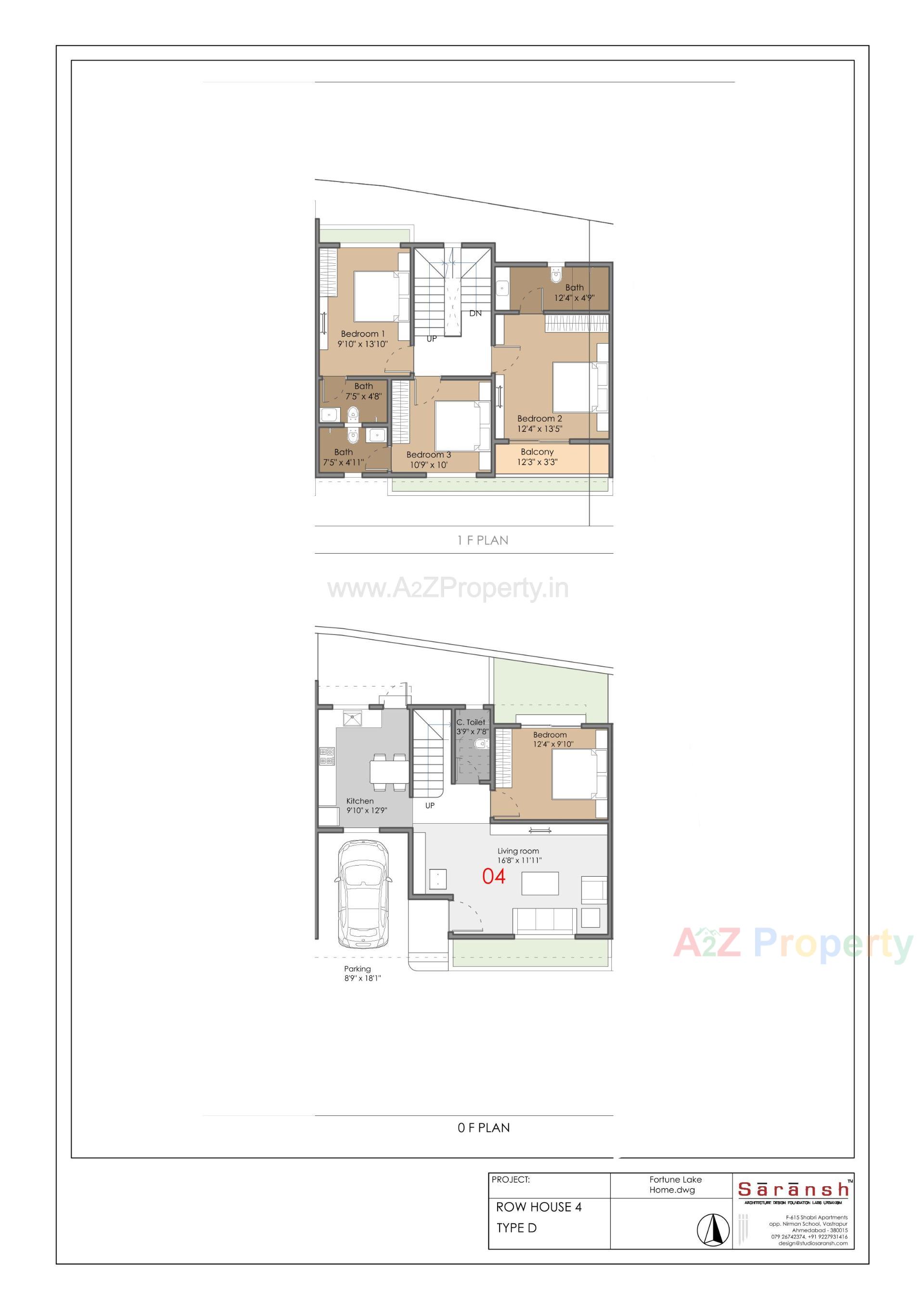 Layout of real estate project Fortune Lake Homes located at Umargam, Valsad, Gujarat