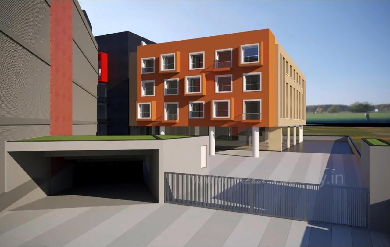 3D Elevation of real estate project Fortune Landmark located at Vaapi, Valsad, Gujarat