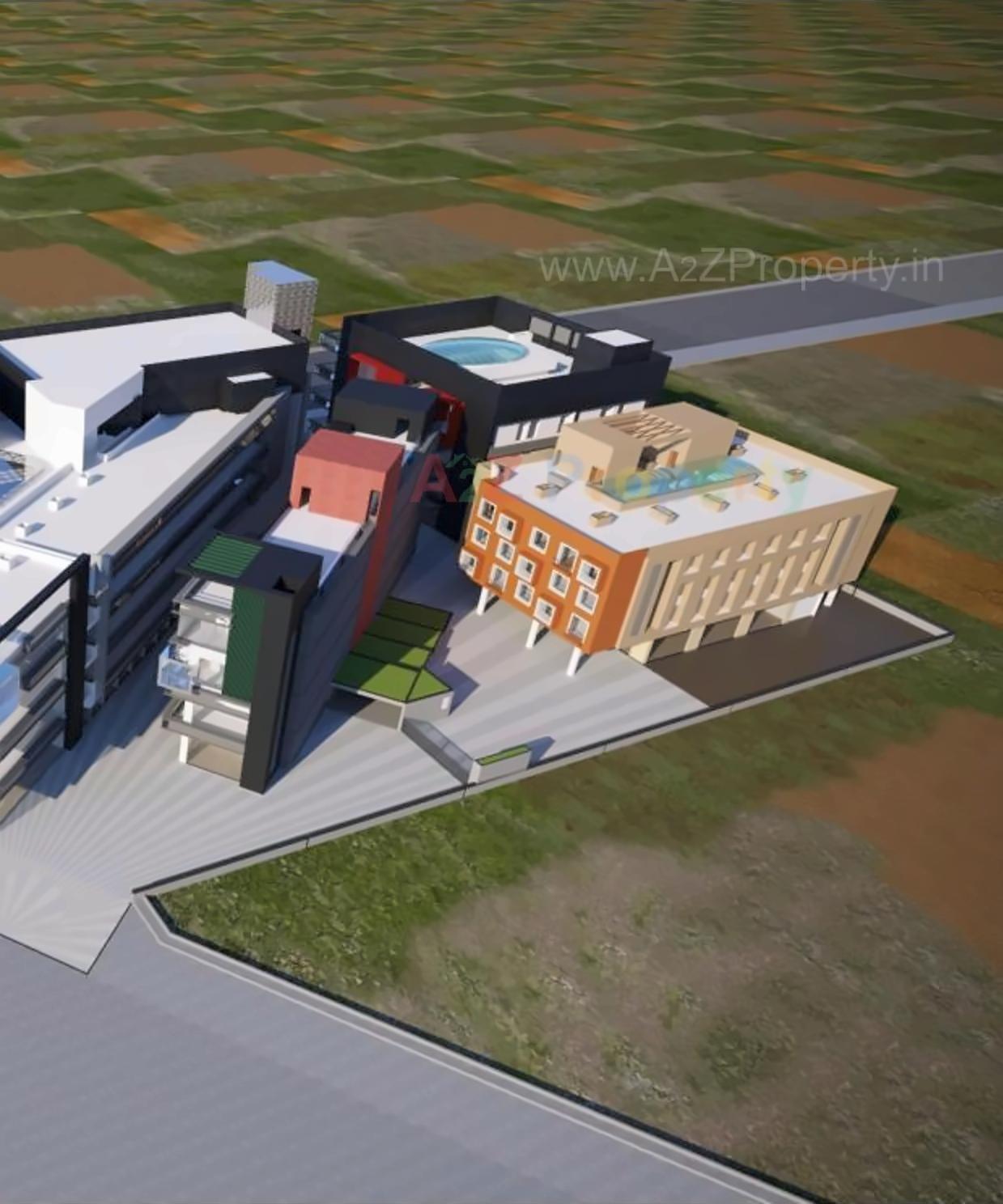 3D Elevation of real estate project Fortune Landmark located at Vaapi, Valsad, Gujarat