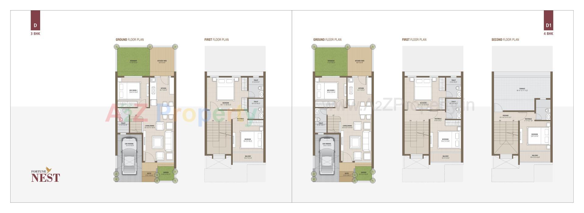 Layout of real estate project Fortune Nest located at Valsad, Valsad, Gujarat
