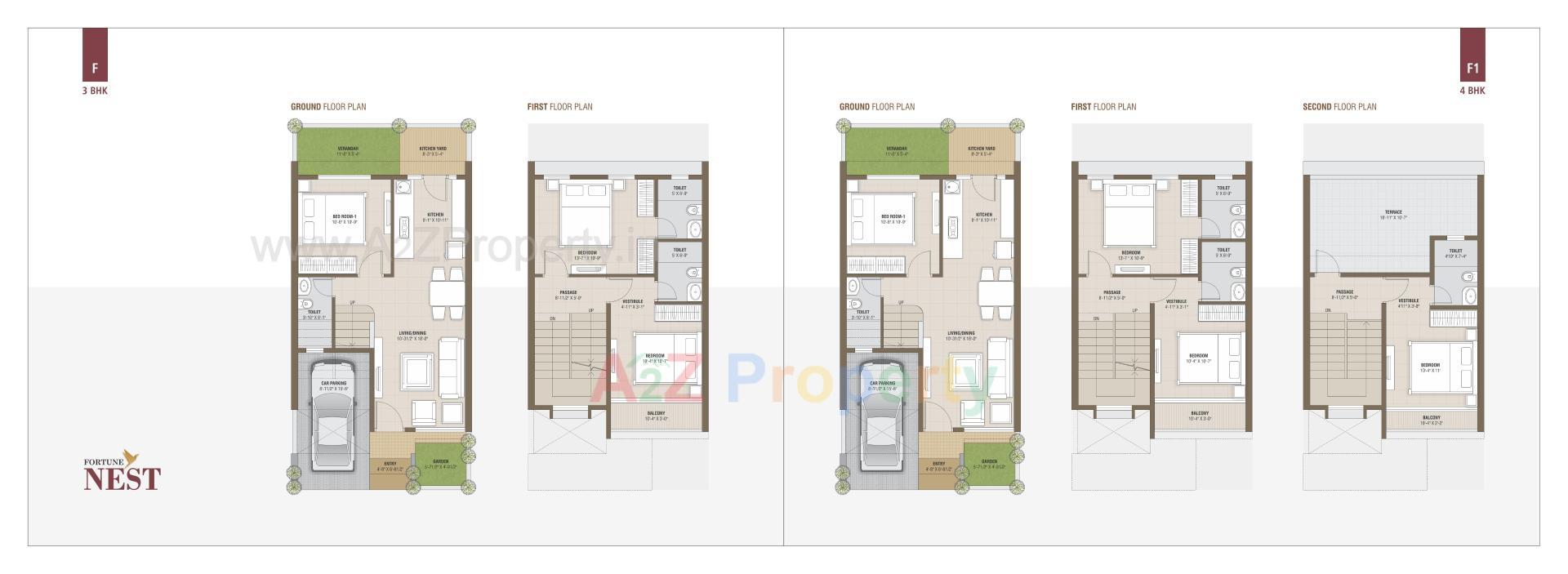 Layout of real estate project Fortune Nest located at Valsad, Valsad, Gujarat