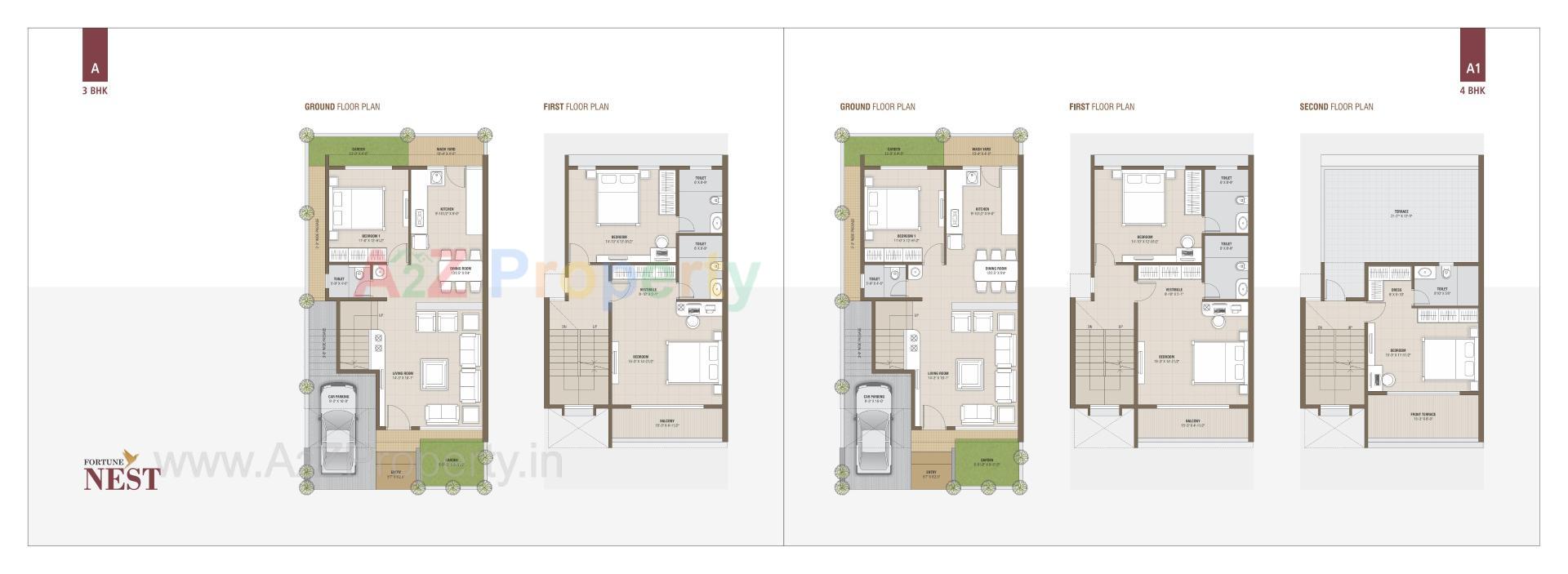 Layout of real estate project Fortune Nest located at Valsad, Valsad, Gujarat