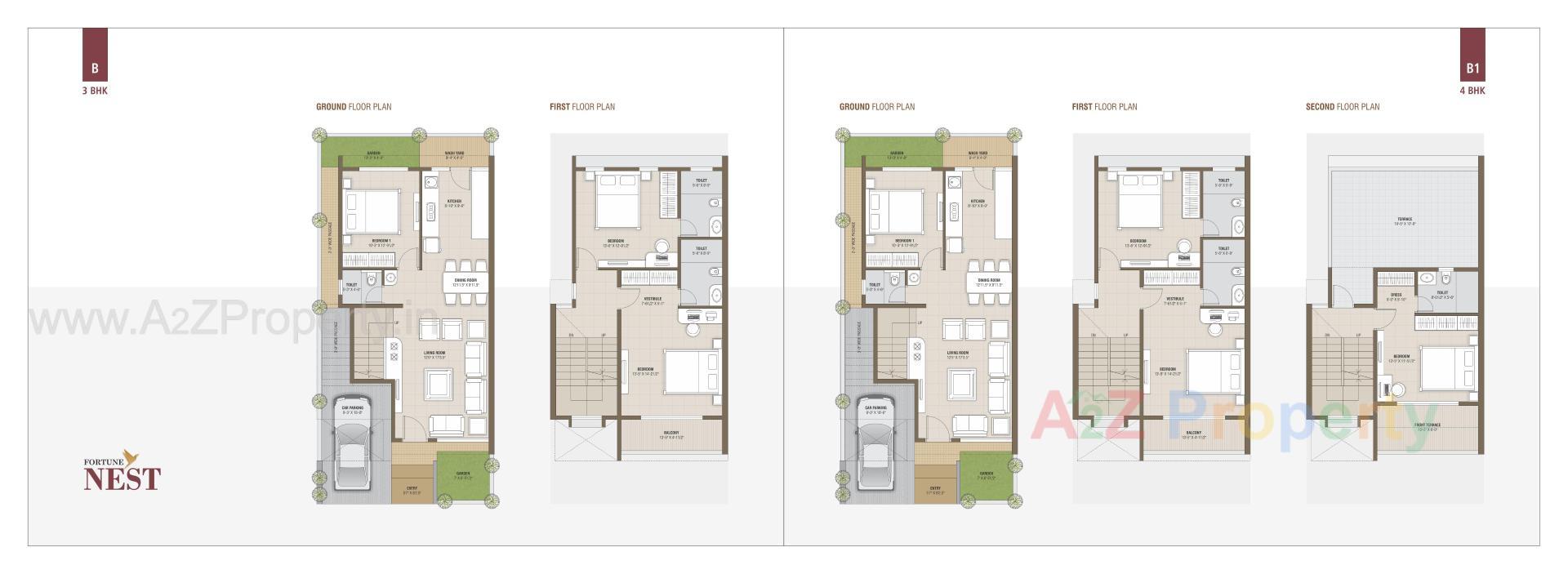 Layout of real estate project Fortune Nest located at Valsad, Valsad, Gujarat