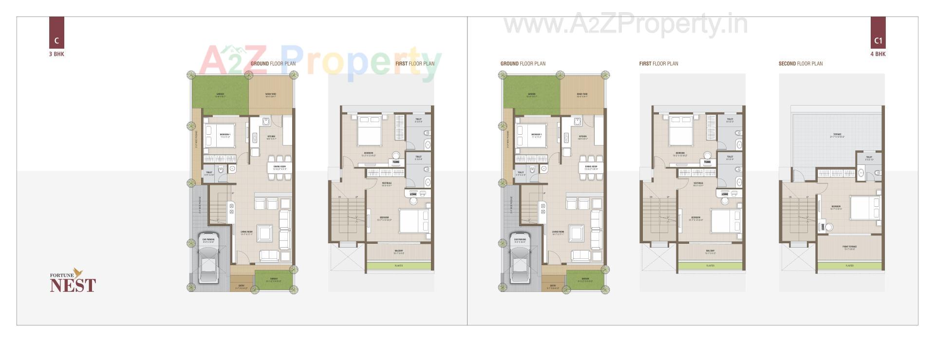 Layout of real estate project Fortune Nest located at Valsad, Valsad, Gujarat