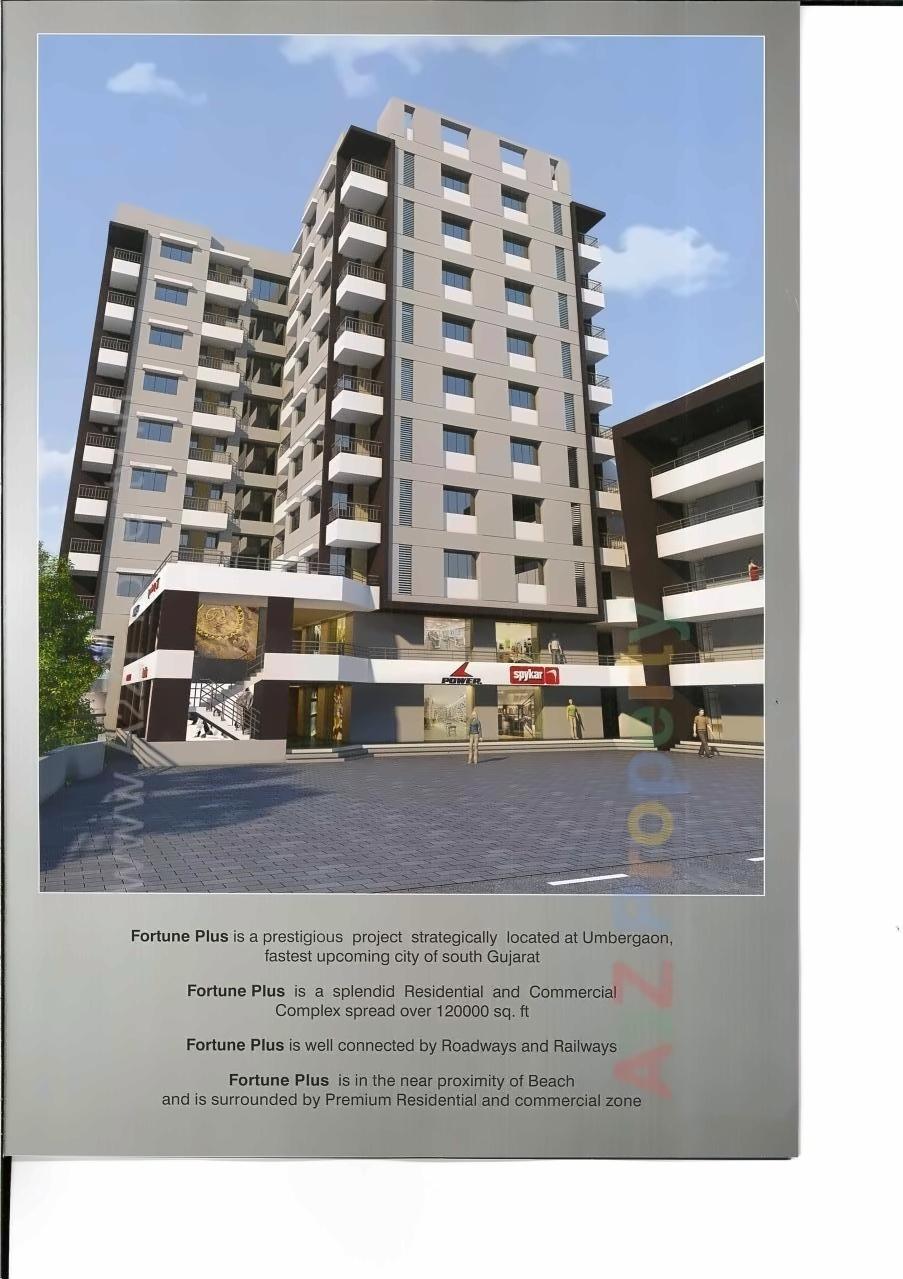 3D Elevation of real estate project Fortune Plus located at Umargam, Valsad, Gujarat