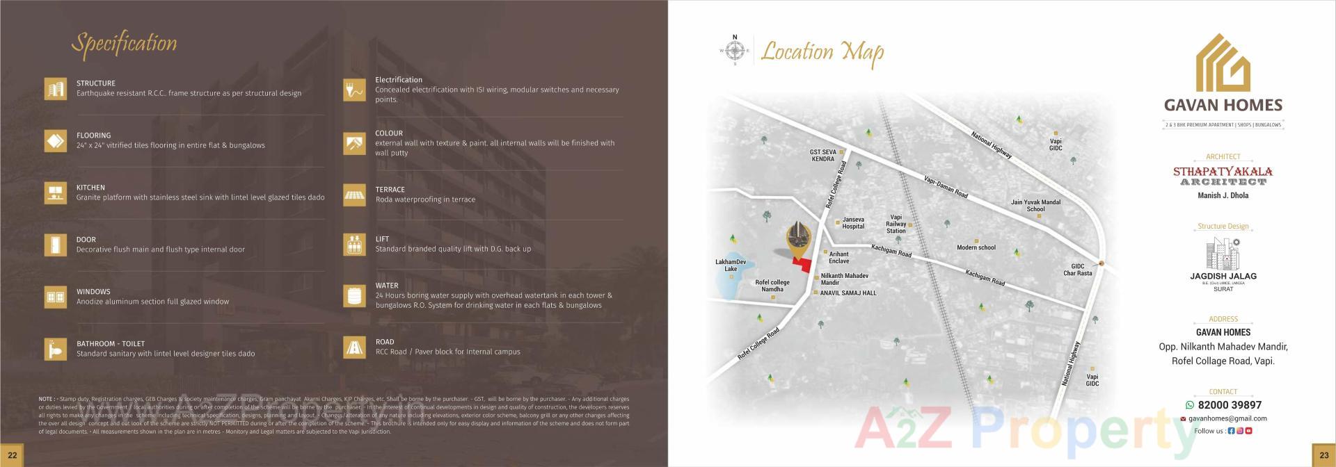  of real estate project Gavan Homes located at Vapi, Valsad, Gujarat