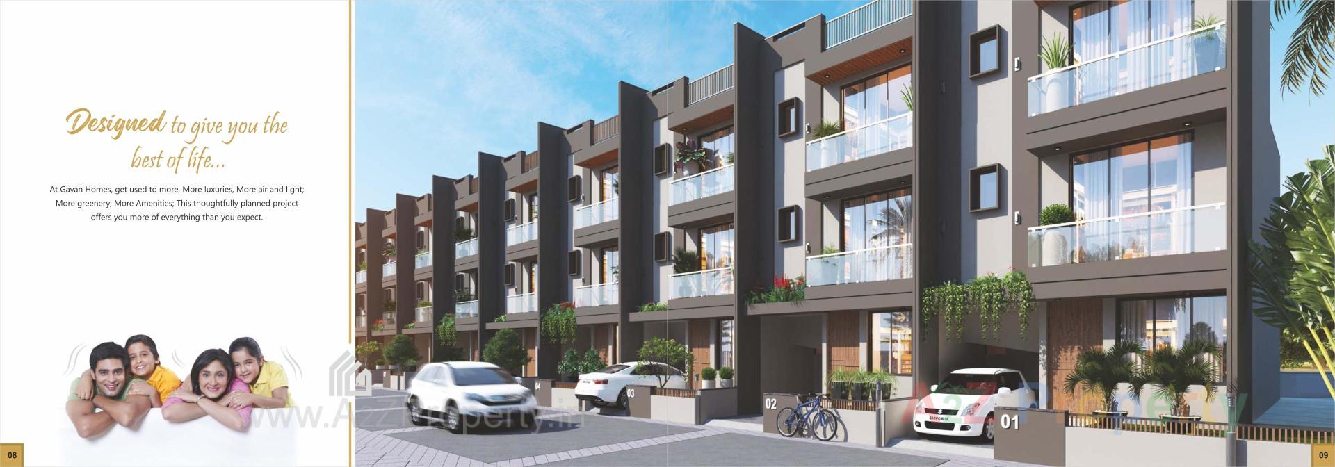 3D Elevation of real estate project Gavan Homes located at Vapi, Valsad, Gujarat