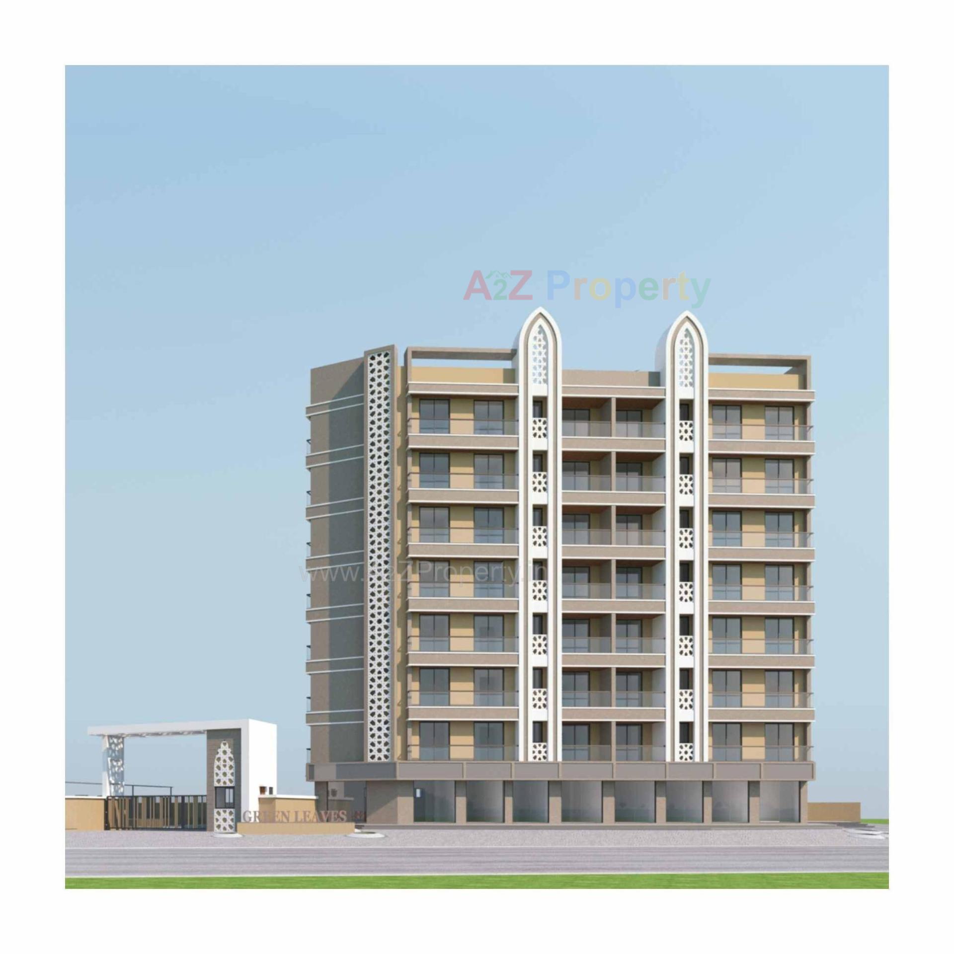 3D Elevation of real estate project Green Leaves Buidling located at Chala, Valsad, Gujarat