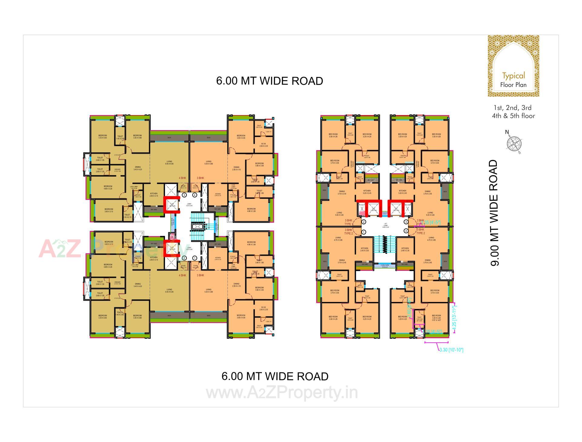 Layout of real estate project Green Leaves located at Chala, Valsad, Gujarat