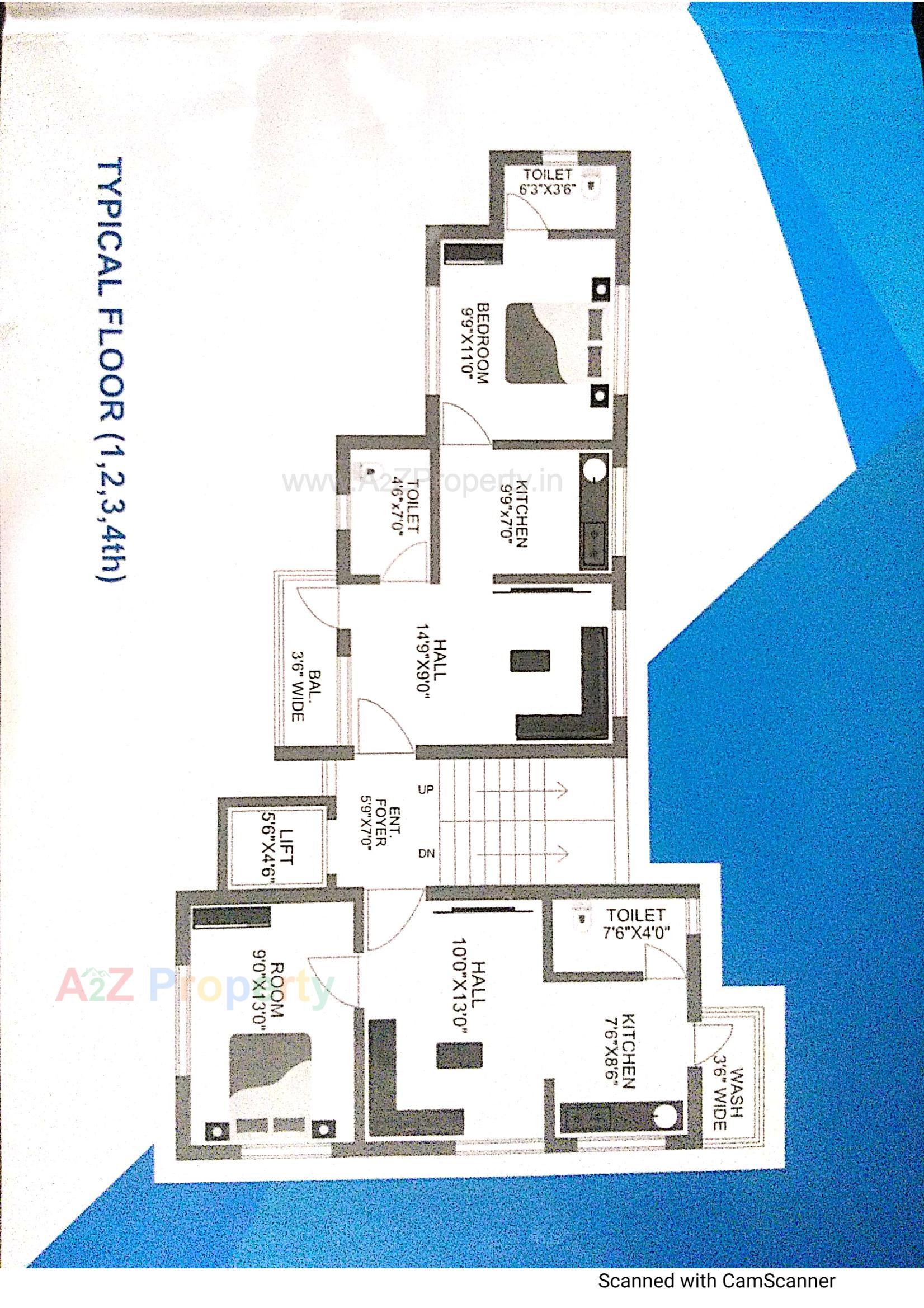 Layout of real estate project Gurudev Complex located at Vapi, Valsad, Gujarat