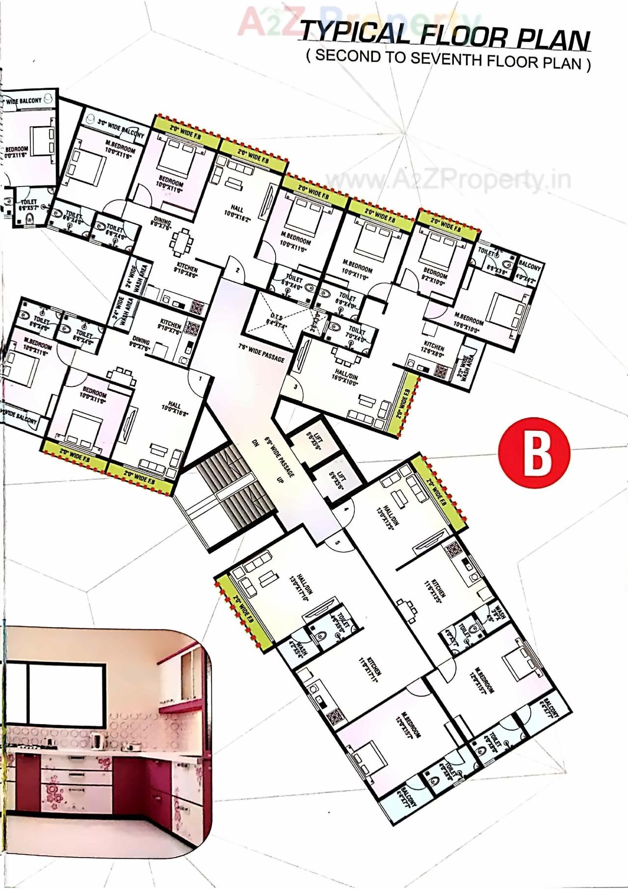Layout of real estate project Gurukul Heights located at Chala, Valsad, Gujarat