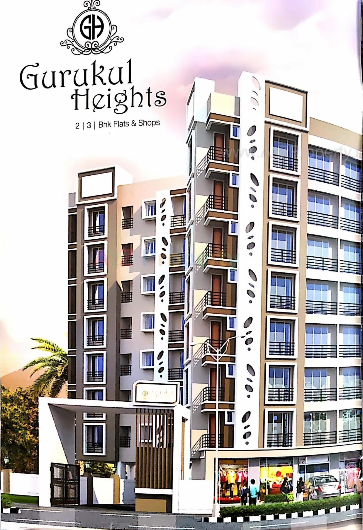 3D Elevation of real estate project Gurukul Heights located at Chala, Valsad, Gujarat