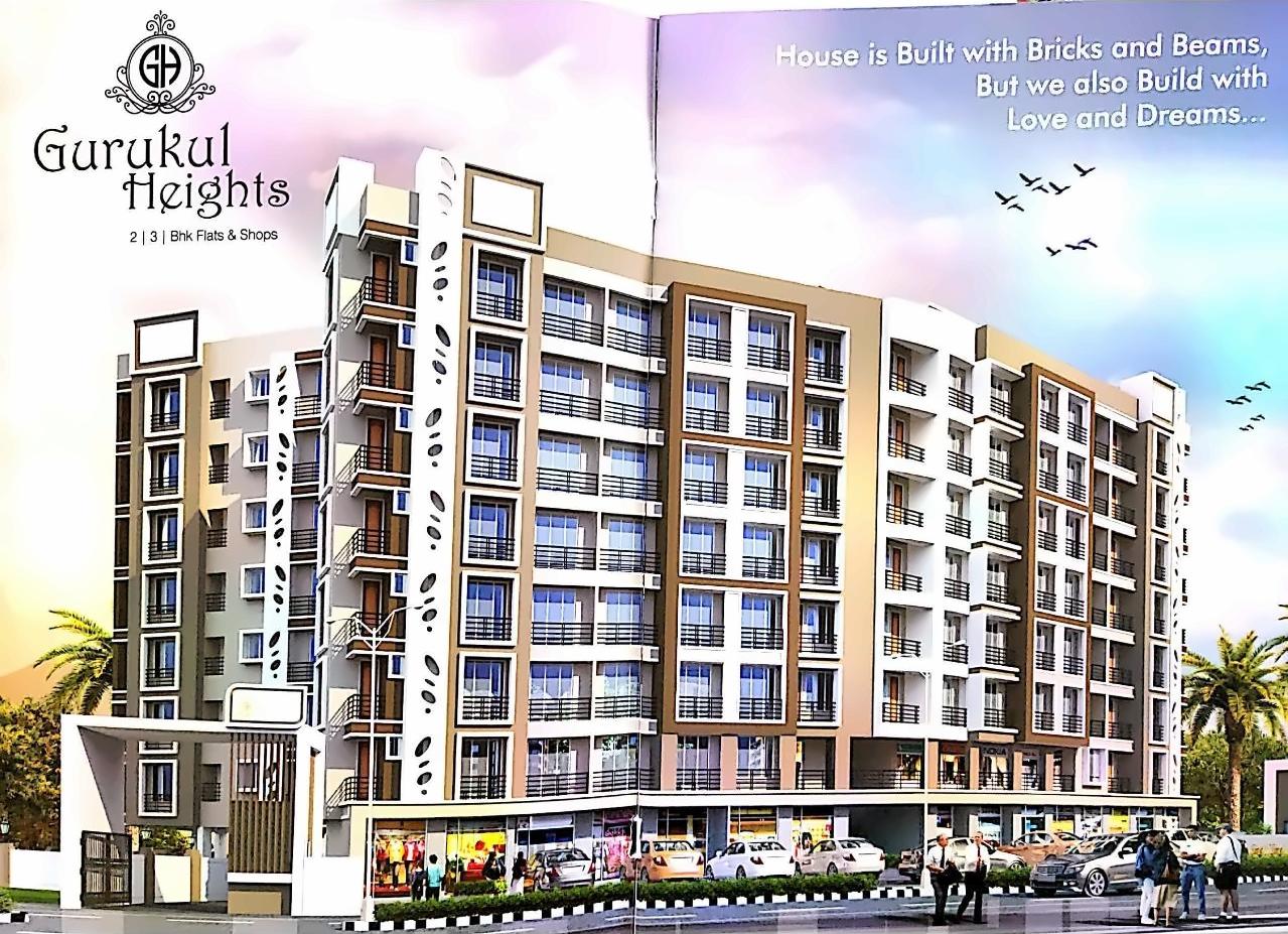 3D Elevation of real estate project Gurukul Heights located at Chala, Valsad, Gujarat