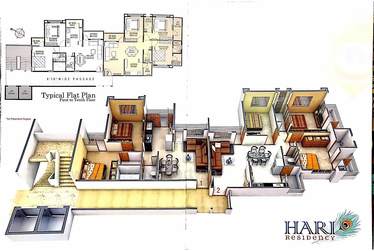 Layout of real estate project Hari Residency located at Umargam, Valsad, Gujarat