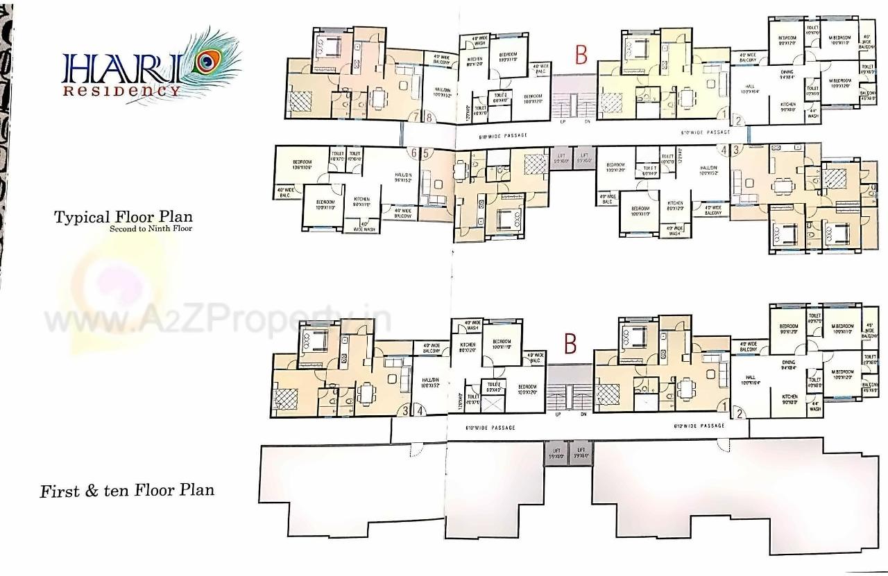 Layout of real estate project Hari Residency located at Umargam, Valsad, Gujarat