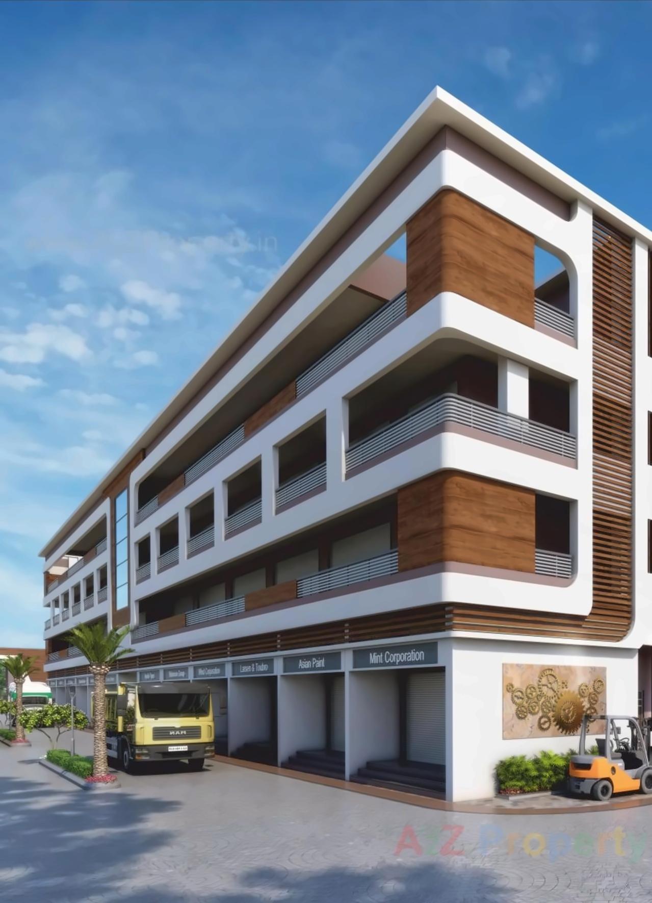 3D Elevation of real estate project Infinity Industrial Park located at Vapi, Valsad, Gujarat