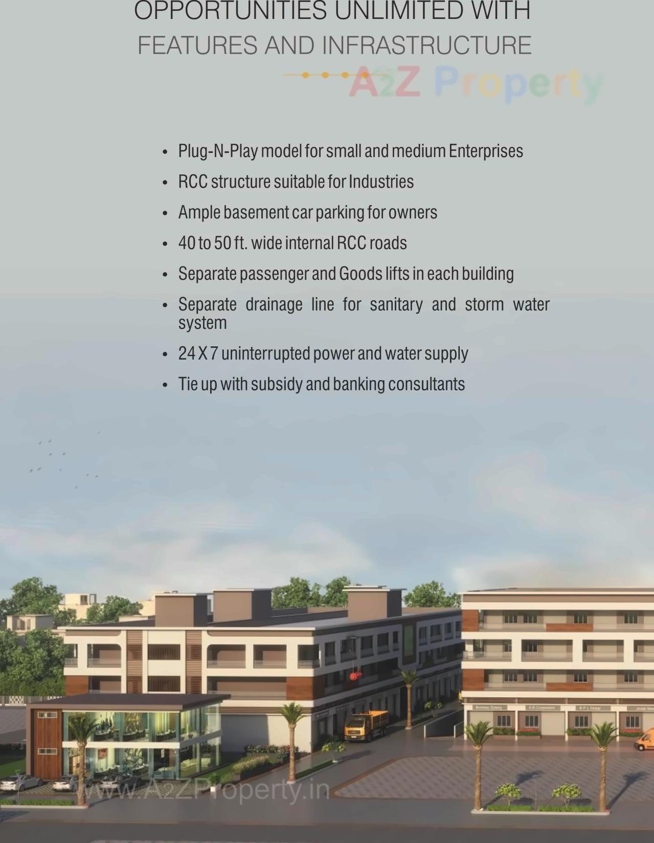 3D Elevation of real estate project Infinity Industrial Park located at Vapi, Valsad, Gujarat