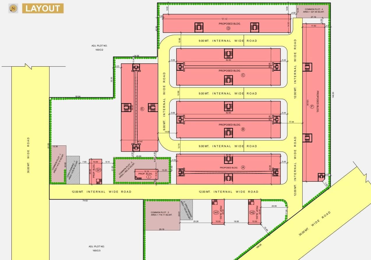 Layout of real estate project Infinity Industrial Park located at Vapi, Valsad, Gujarat