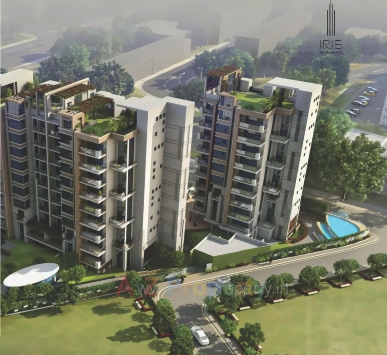 3D Elevation of real estate project Iris Sky Bungalows located at Tithal-road, Valsad, Gujarat