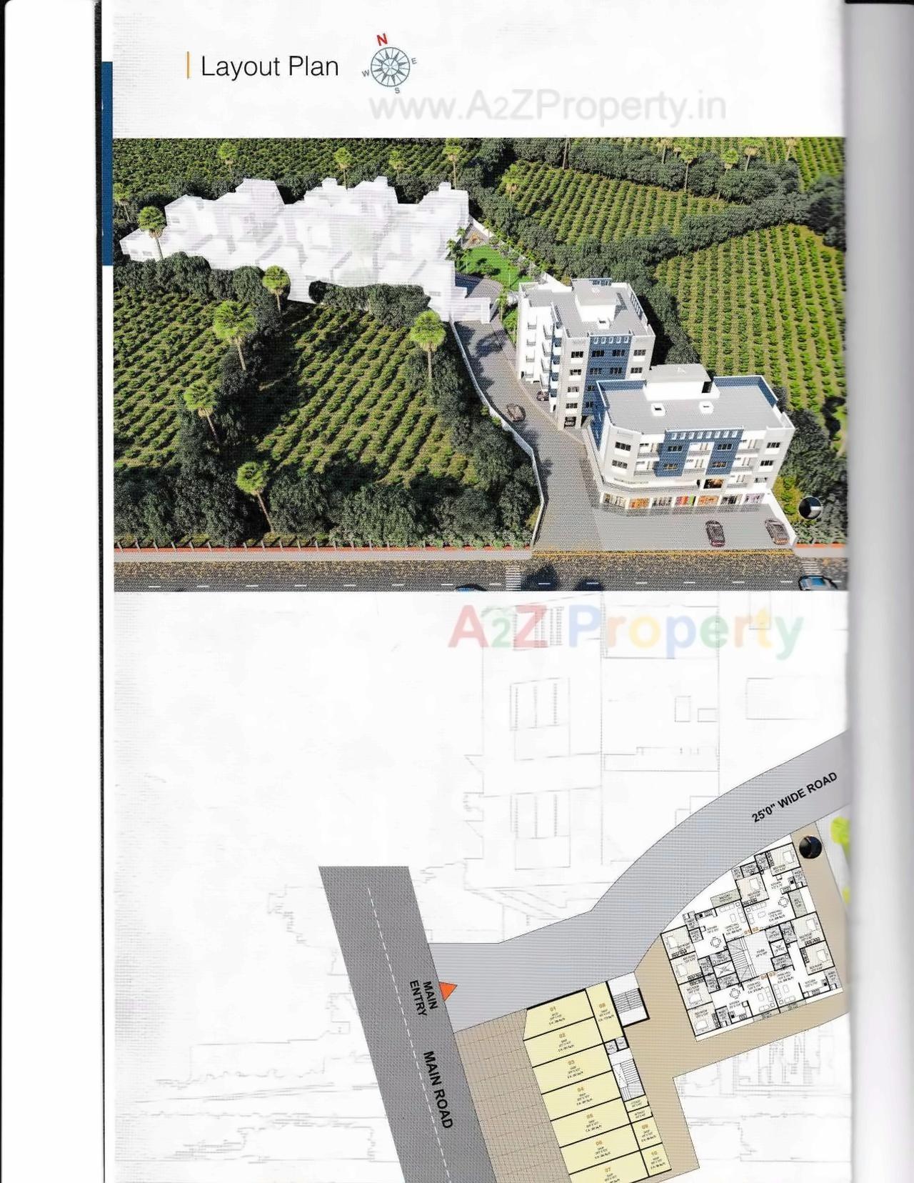 Layout of real estate project Jalaram Complex located at Kasba, Valsad, Gujarat