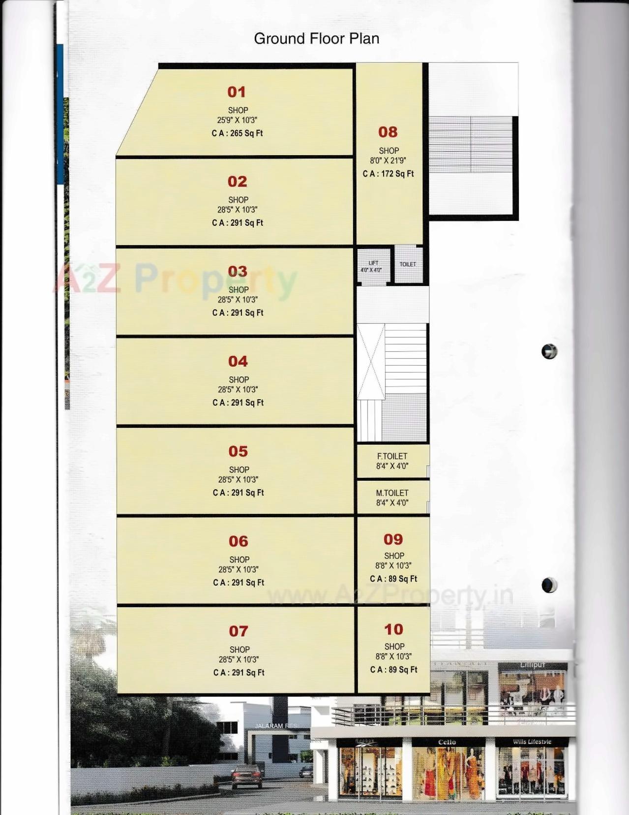 Layout of real estate project Jalaram Complex located at Kasba, Valsad, Gujarat