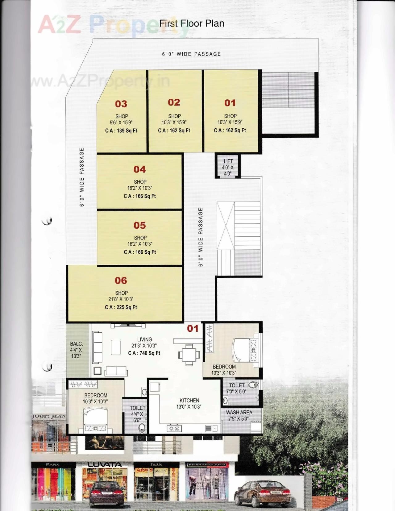 Layout of real estate project Jalaram Complex located at Kasba, Valsad, Gujarat