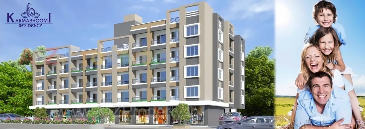 3D Elevation of real estate project Karmabhoomi Residency located at Vapi, Valsad, Gujarat
