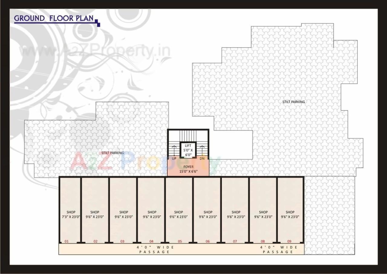 Layout of real estate project Karmabhoomi Residency located at Vapi, Valsad, Gujarat