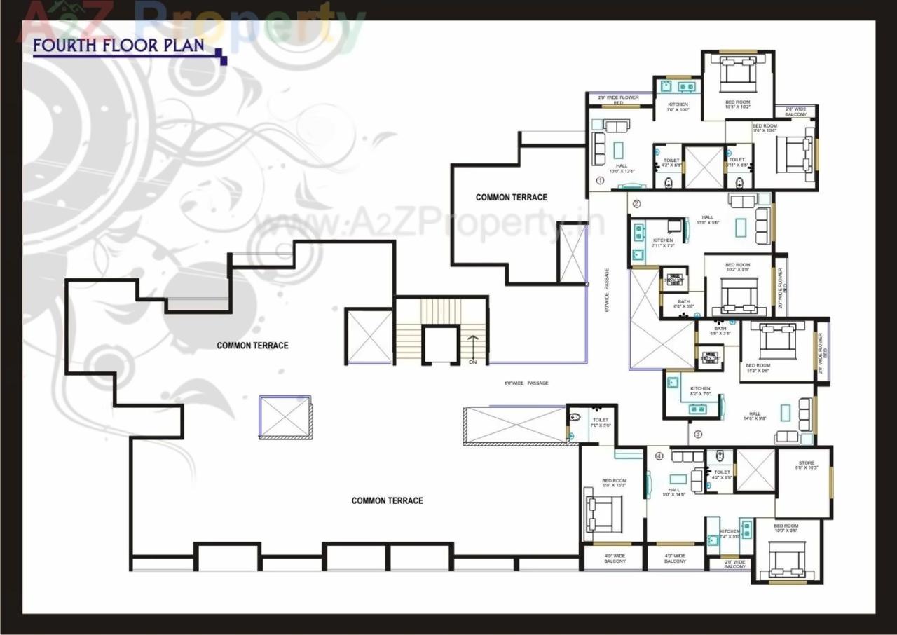 Layout of real estate project Karmabhoomi Residency located at Vapi, Valsad, Gujarat