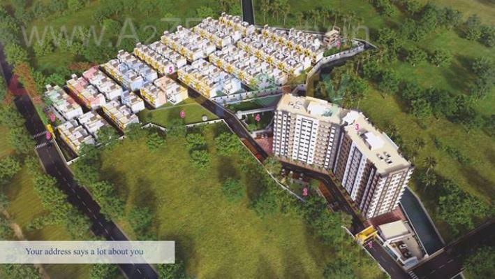 3D Elevation of real estate project Karmabhumi Dream City located at Pardi, Valsad, Gujarat