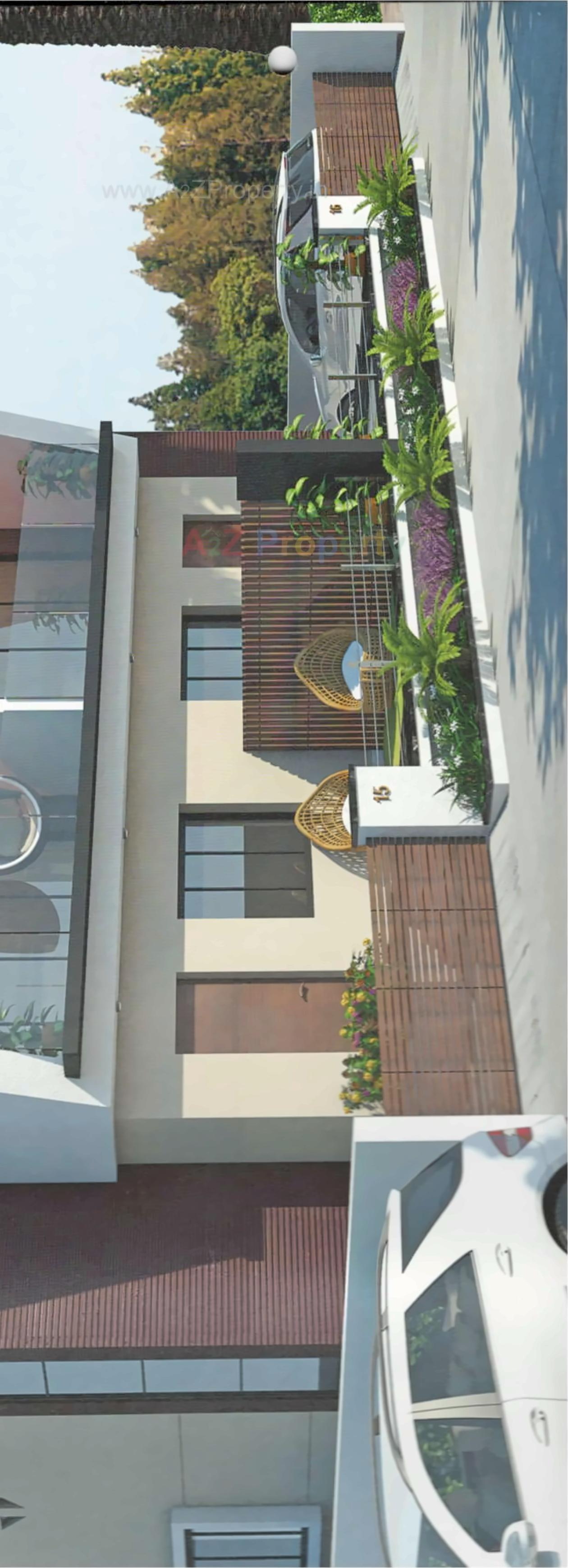 3D Elevation of real estate project Lake City located at Pardi, Valsad, Gujarat