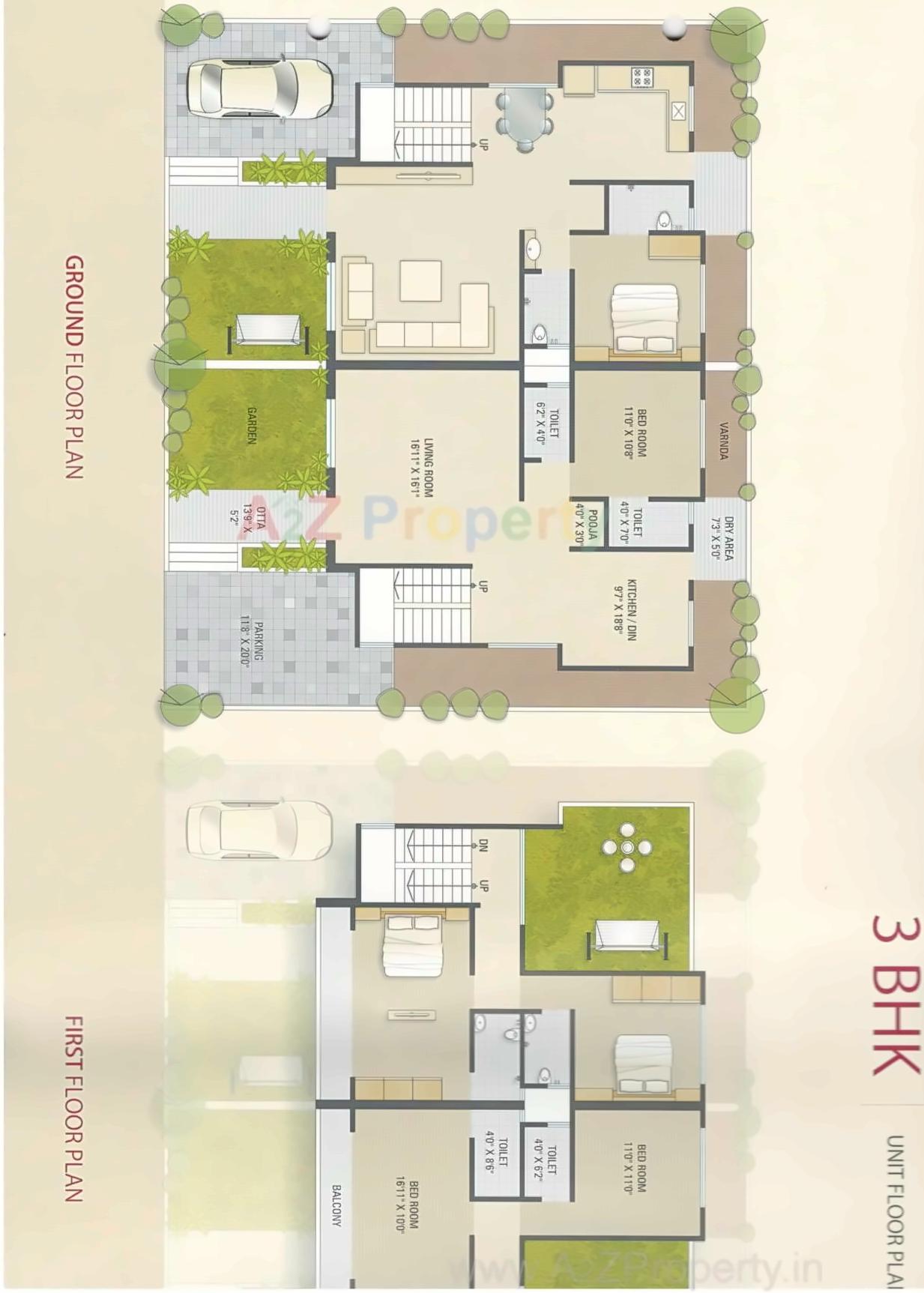 Layout of real estate project Lake City located at Pardi, Valsad, Gujarat