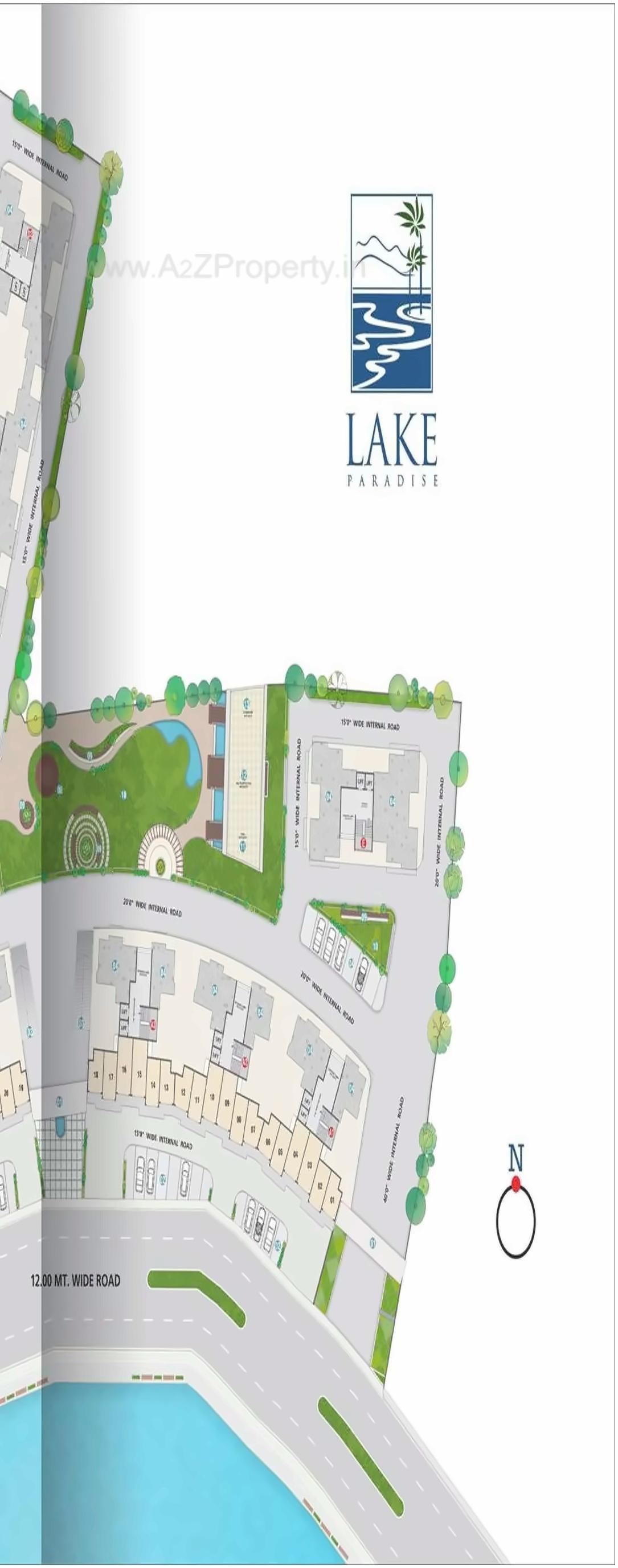 Layout of real estate project Lake Paraside located at Dungra, Valsad, Gujarat