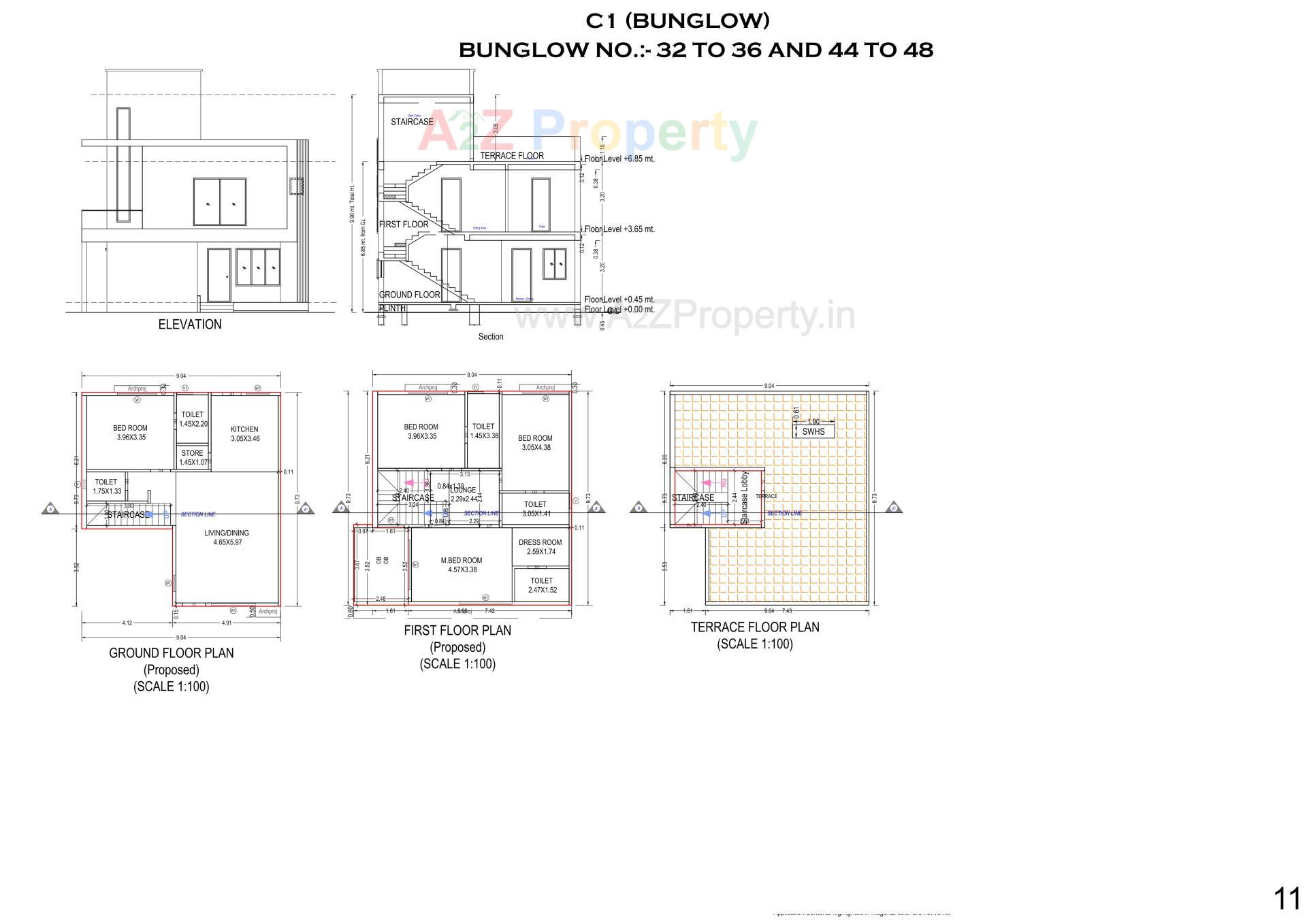 Layout of real estate project M M Lake City located at Dungra, Valsad, Gujarat