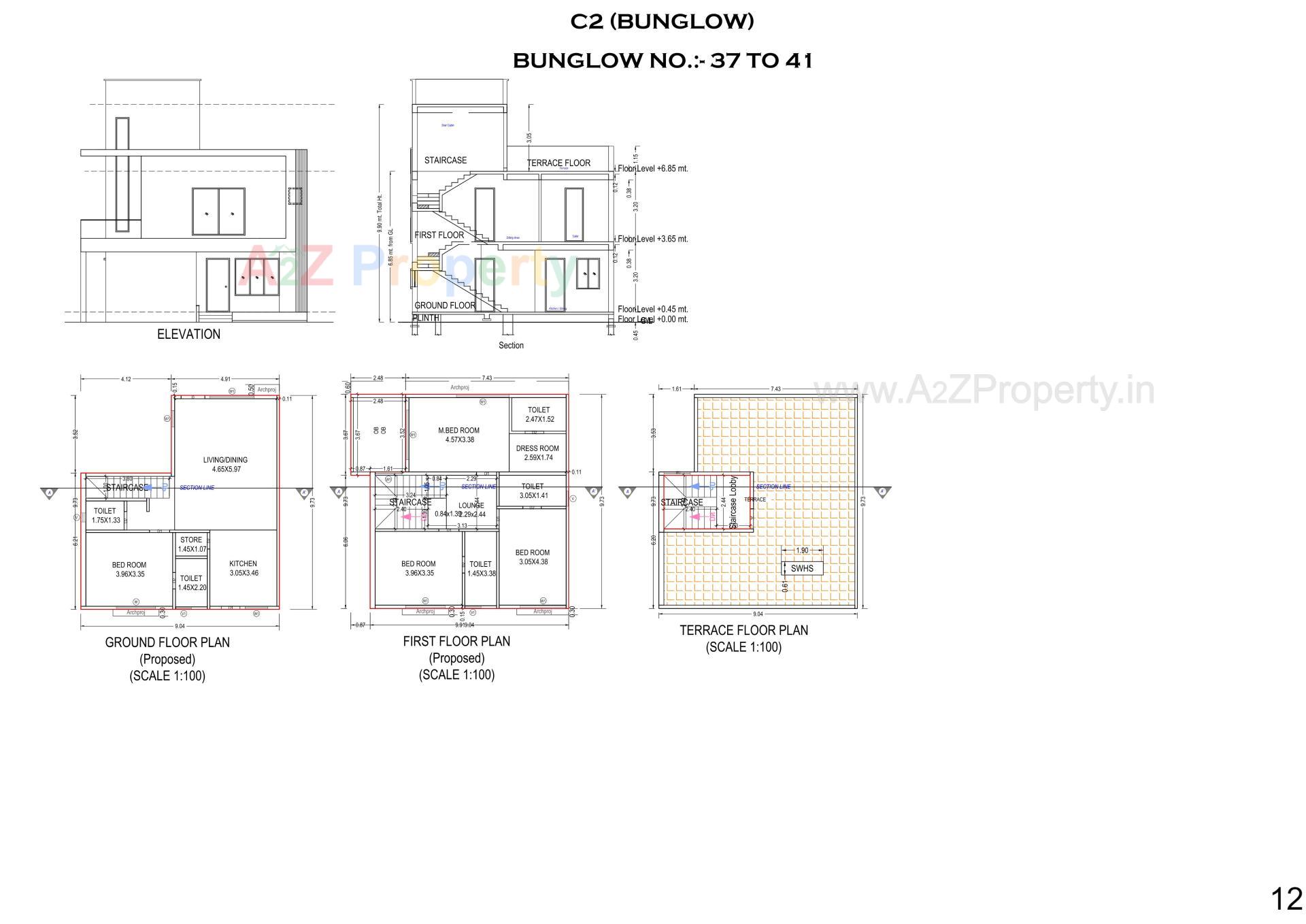 Layout of real estate project M M Lake City located at Dungra, Valsad, Gujarat