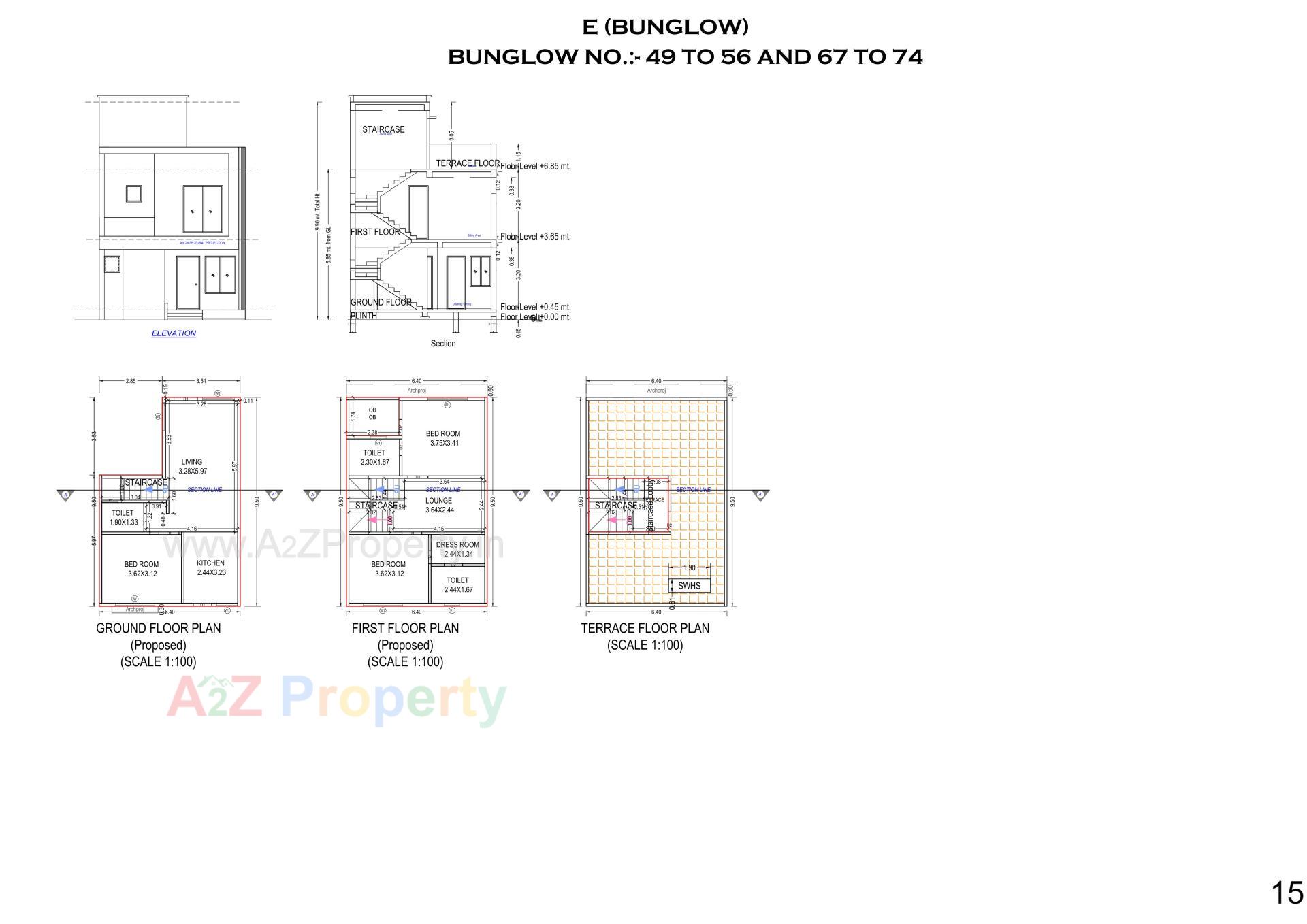 Layout of real estate project M M Lake City located at Dungra, Valsad, Gujarat
