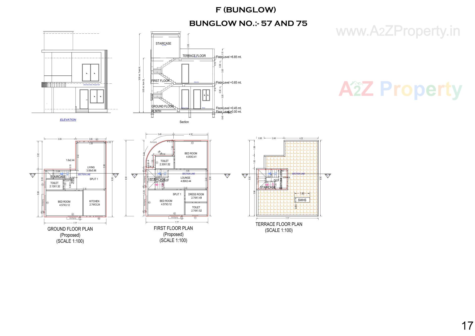 Layout of real estate project M M Lake City located at Dungra, Valsad, Gujarat