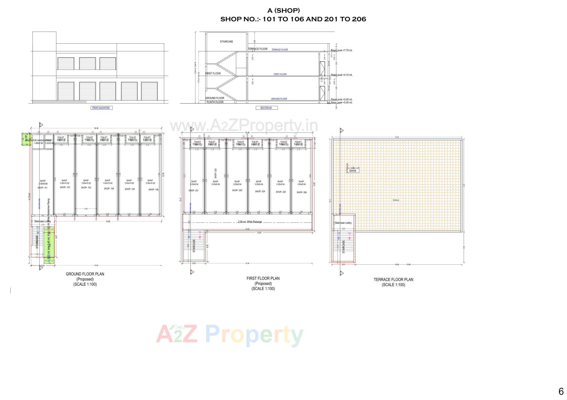 Layout of real estate project M M Lake City located at Dungra, Valsad, Gujarat