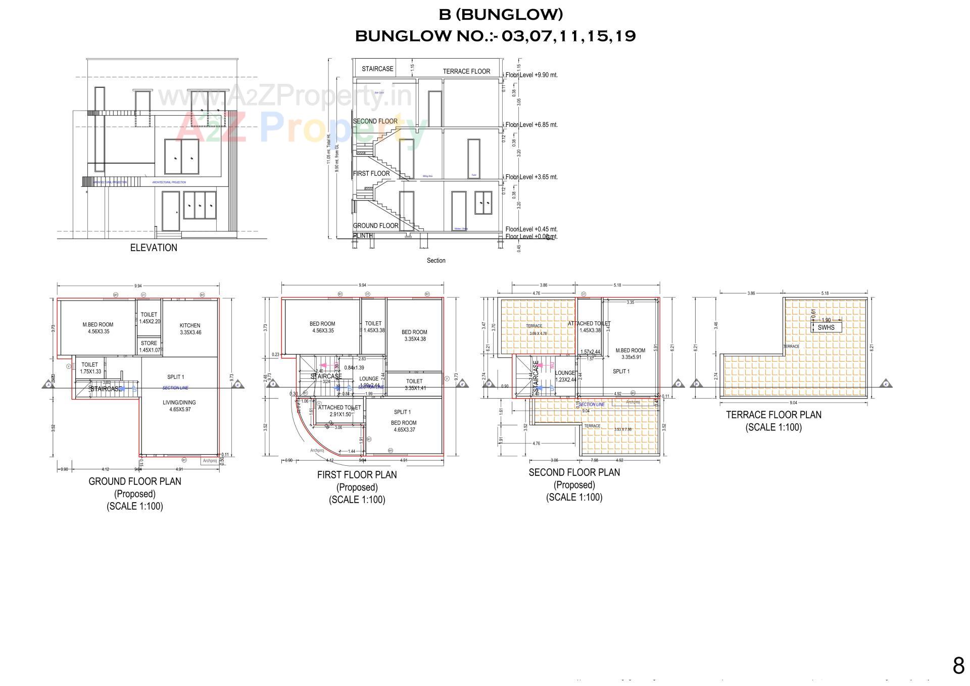 Layout of real estate project M M Lake City located at Dungra, Valsad, Gujarat
