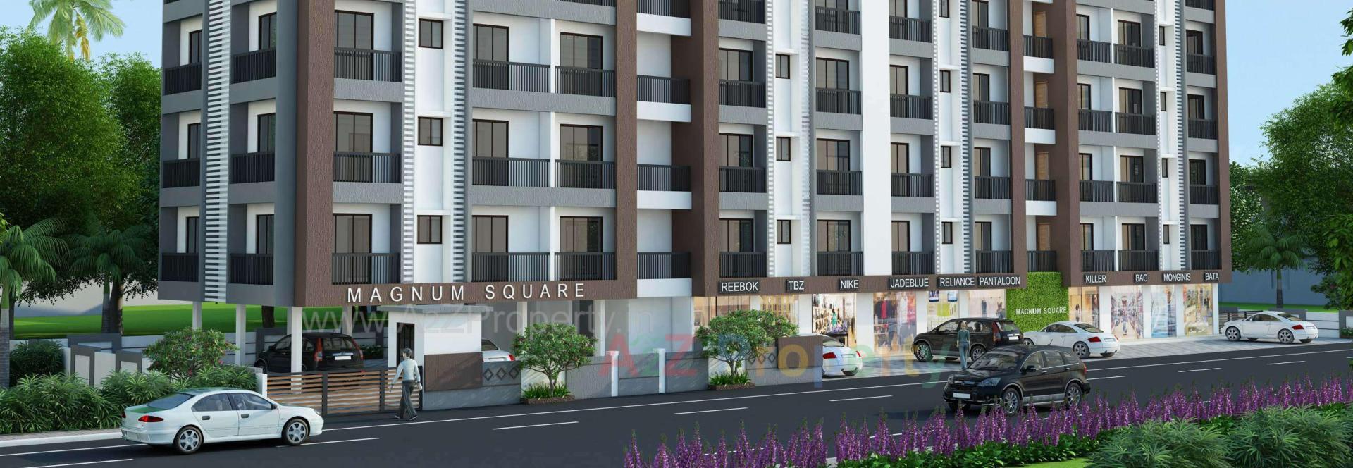 3D Elevation of real estate project Magnum Square located at Dungra, Valsad, Gujarat