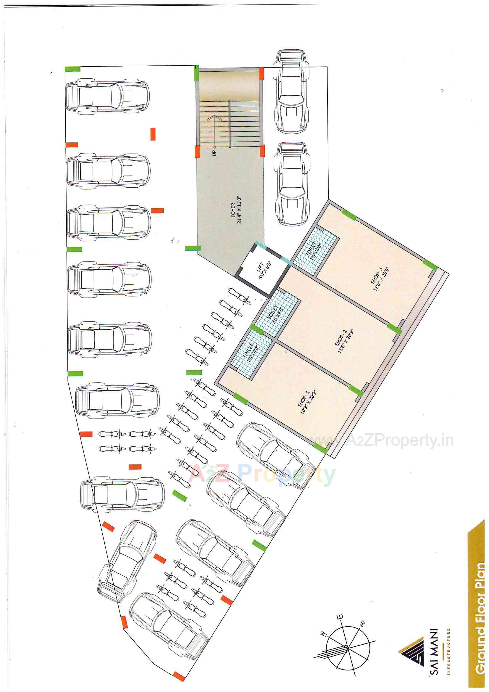 Layout of real estate project Mani Villa located at Umbergaon, Valsad, Gujarat
