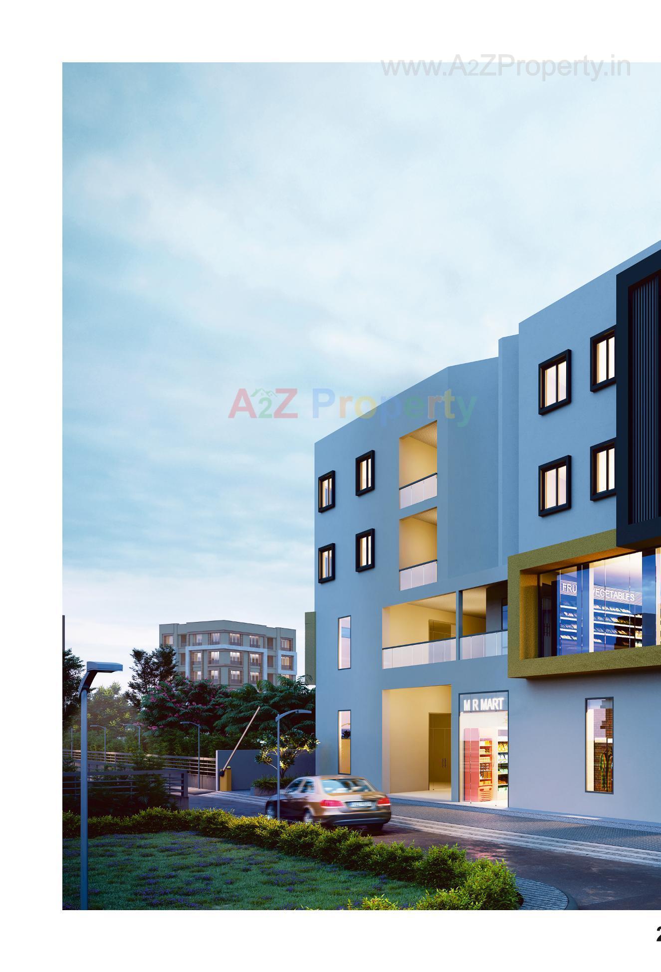 3D Elevation of real estate project Manmohan Arcade located at Vapi, Valsad, Gujarat