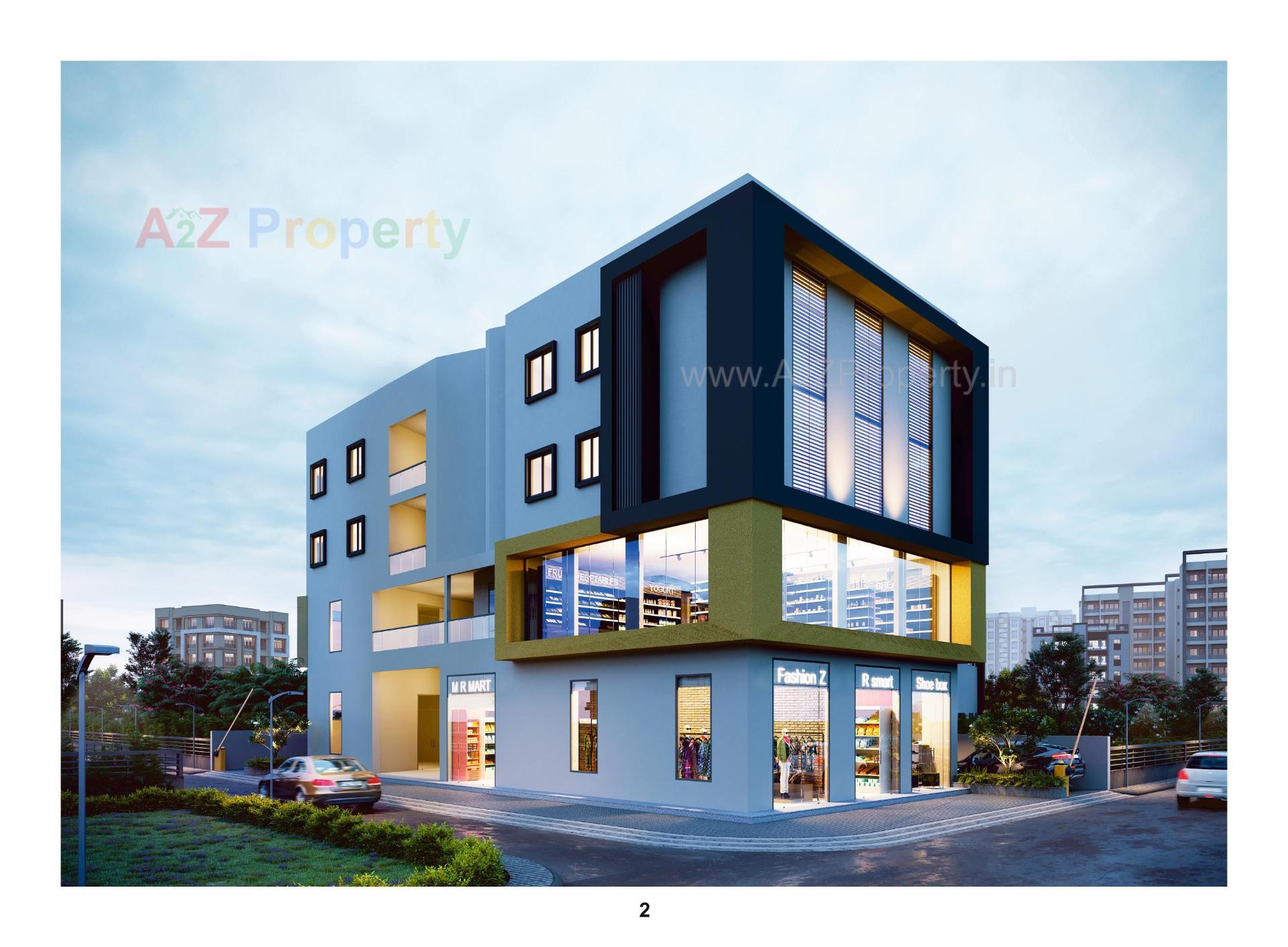 3D Elevation of real estate project Manmohan Arcade located at Vapi, Valsad, Gujarat