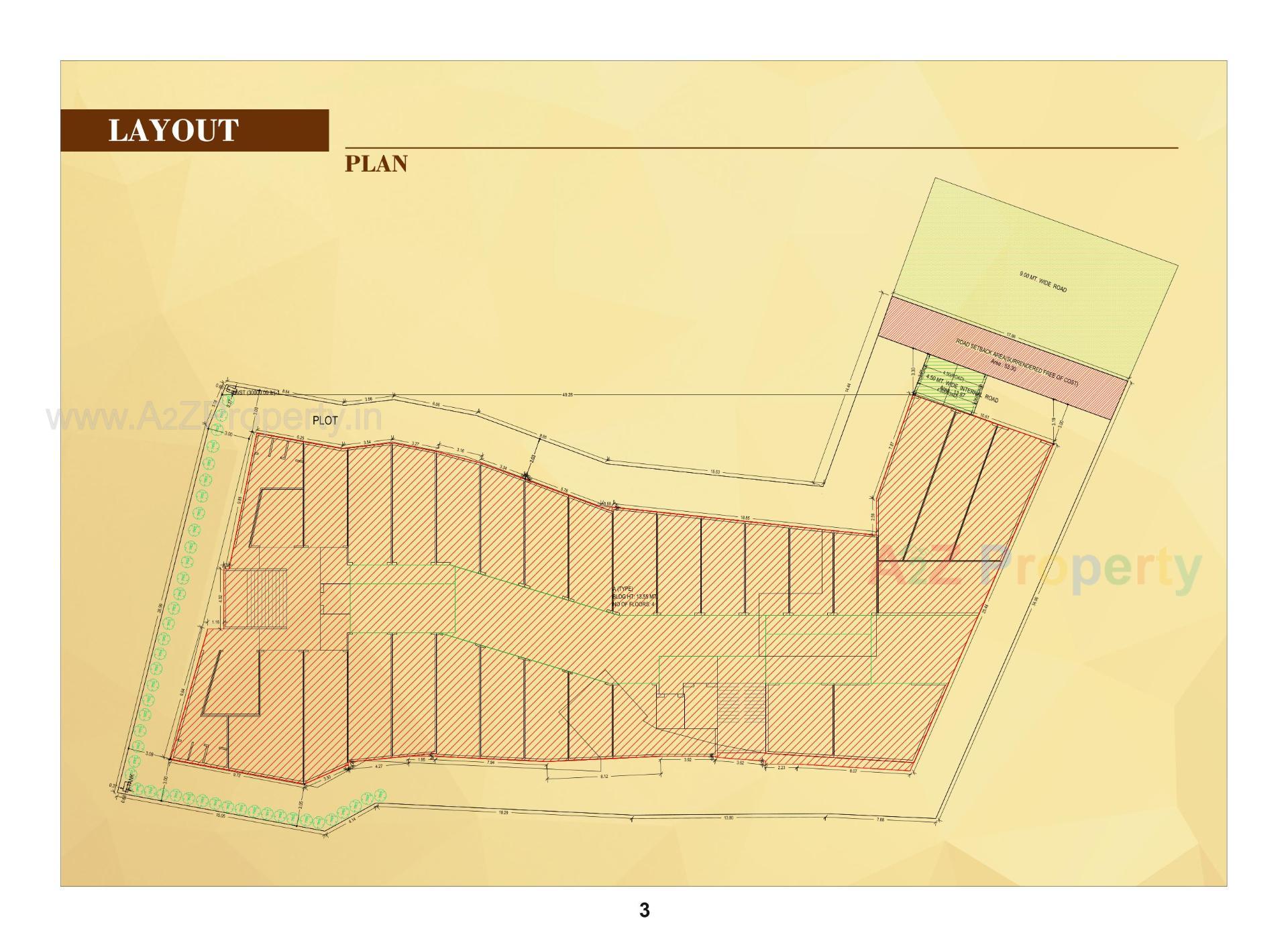 Layout of real estate project Manmohan Arcade located at Vapi, Valsad, Gujarat